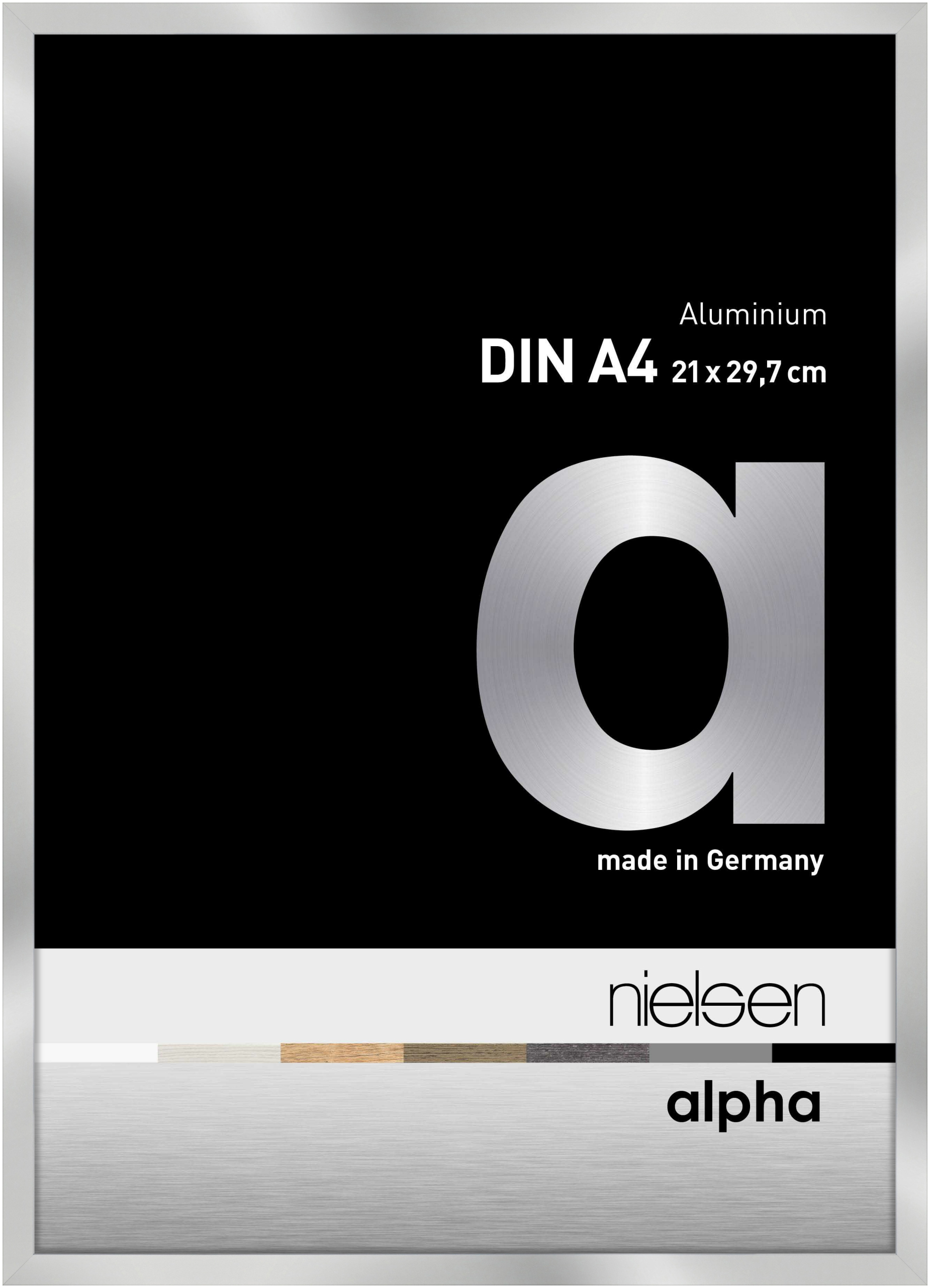 nielsen Aluminium Bilderrahmen Alpha, 21x29,7 cm (A4), Silber
