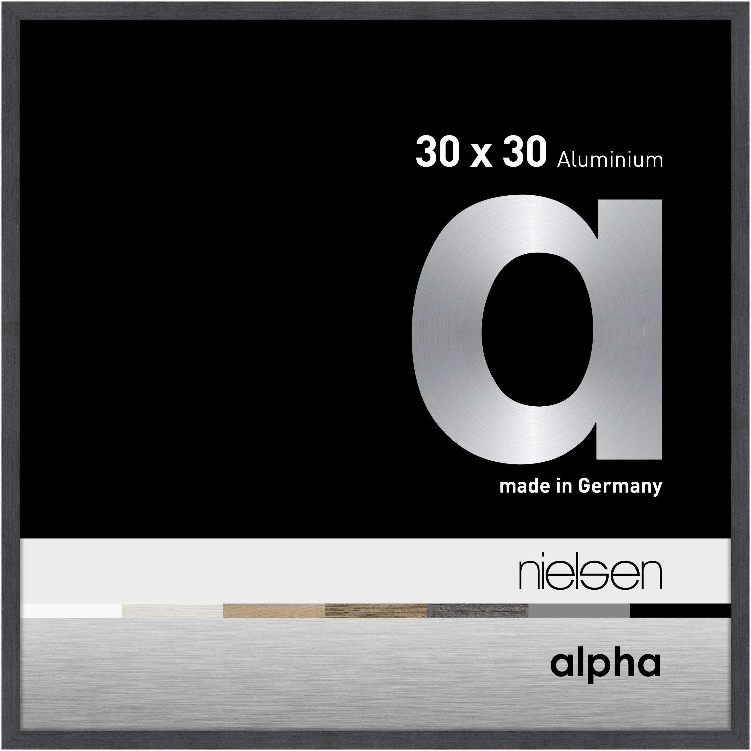nielsen Aluminium Bilderrahmen Alpha, 30x30 cm, Grau