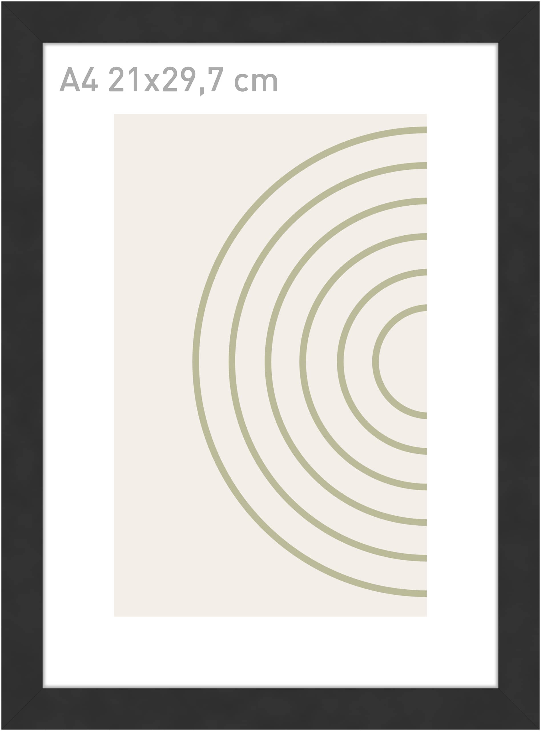 accent by nielsen Holz Bilderrahmen Velino, Schwarz, 21 x 29,7 cm (A4)