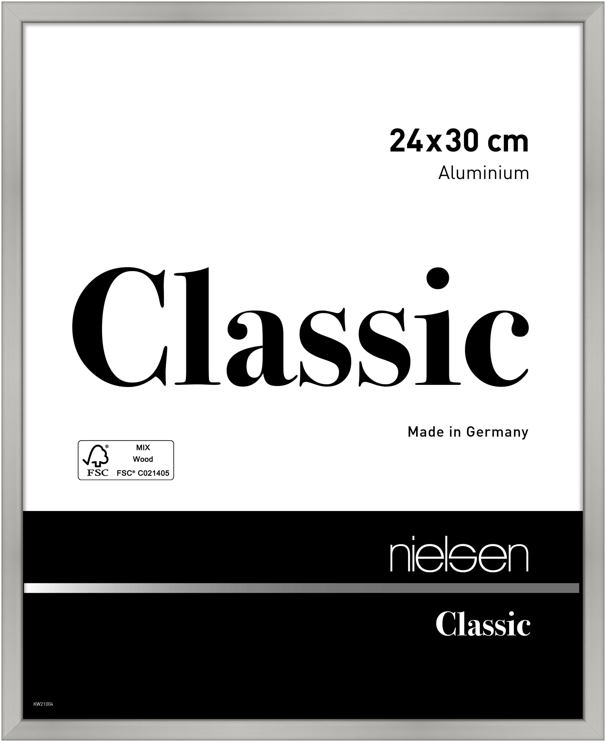 nielsen Aluminium Bilderrahmen Classic, 24x30 cm, Silber Matt