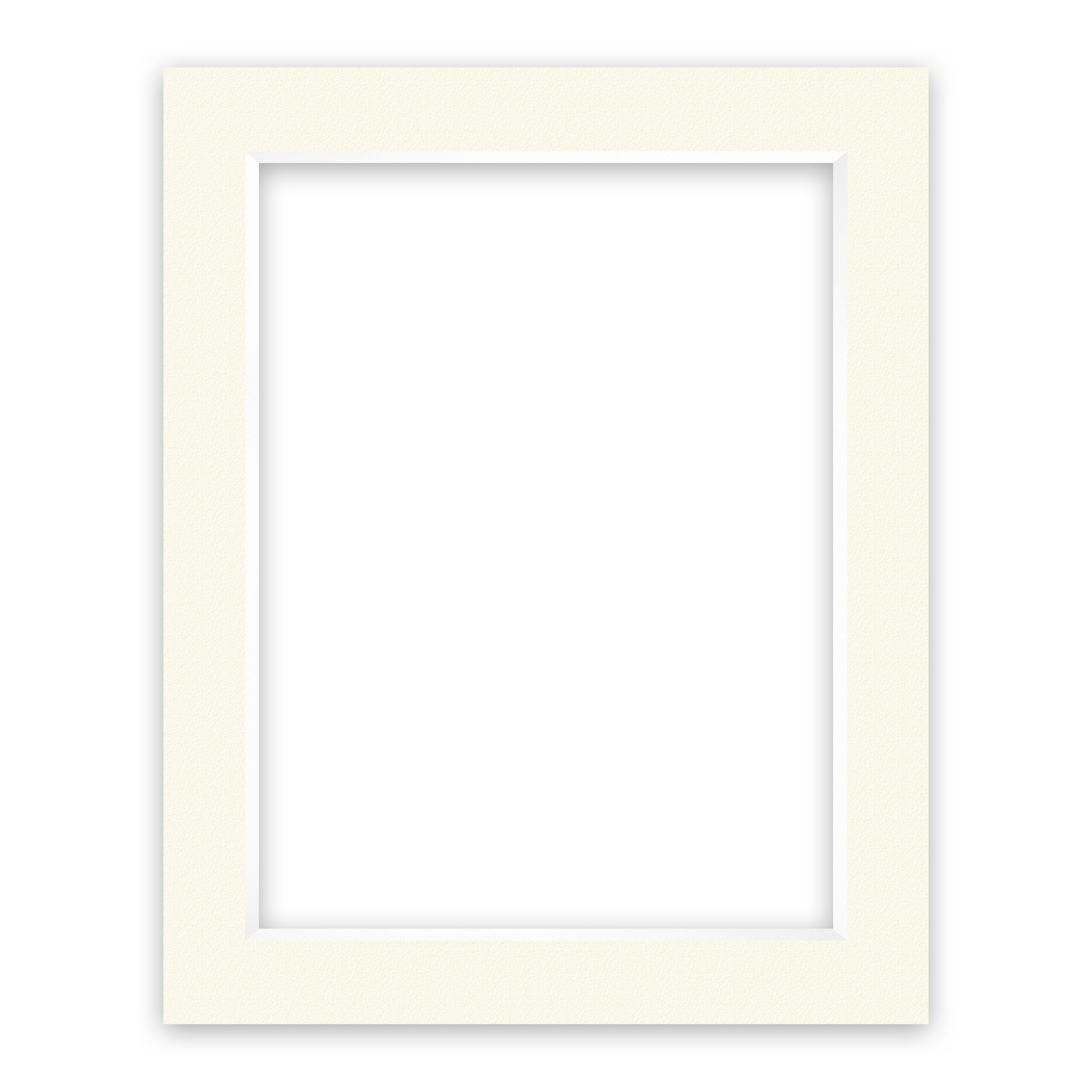 nielsen Conservation Passepartout 2,2 mm, Außenformat 40x50 cm für Bilder 30x40 cm, Elfenbein cremeweiß glatt