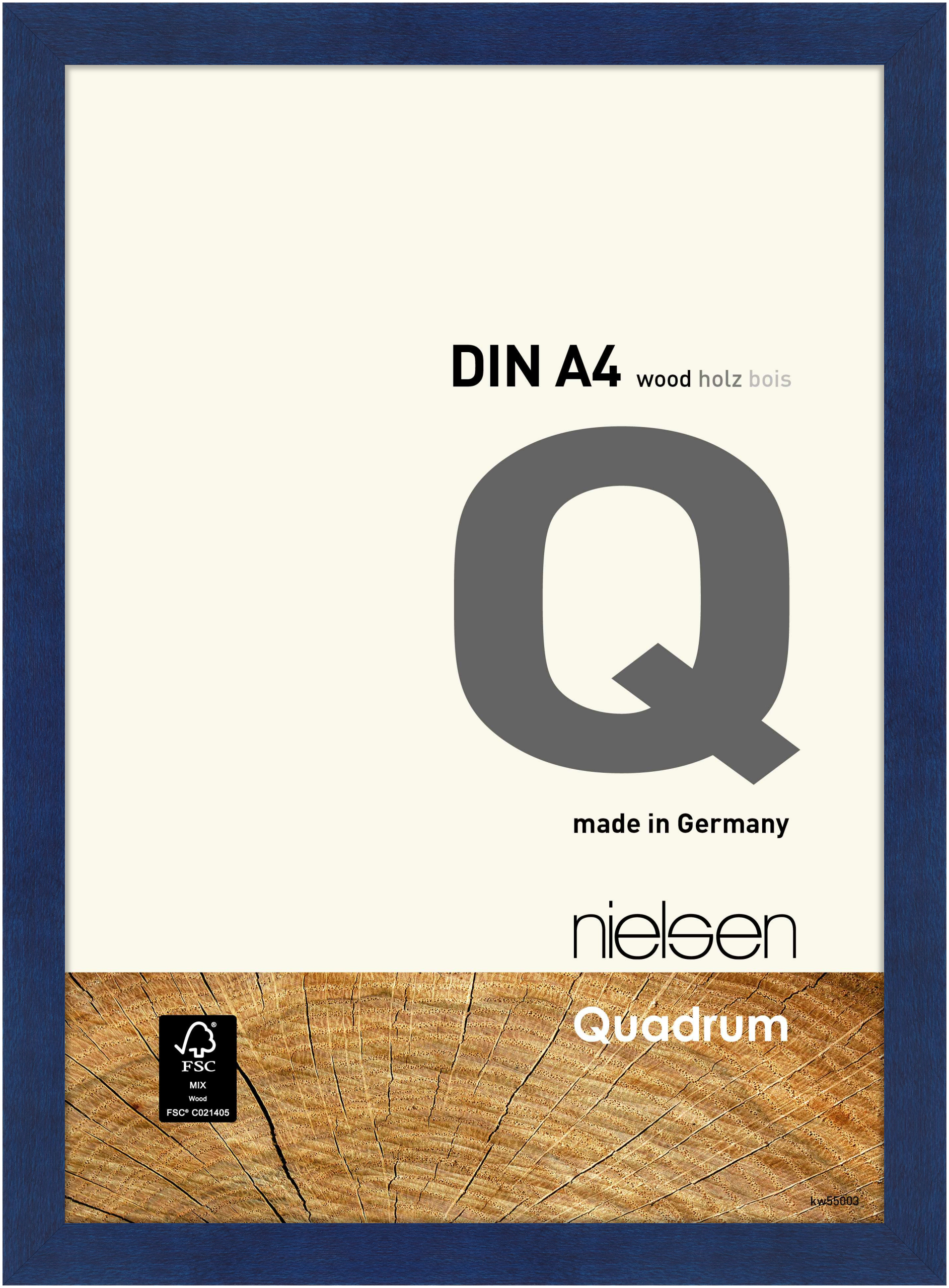 nielsen Holz Bilderrahmen Quadrum, 21x29,7 cm (A4), Blau