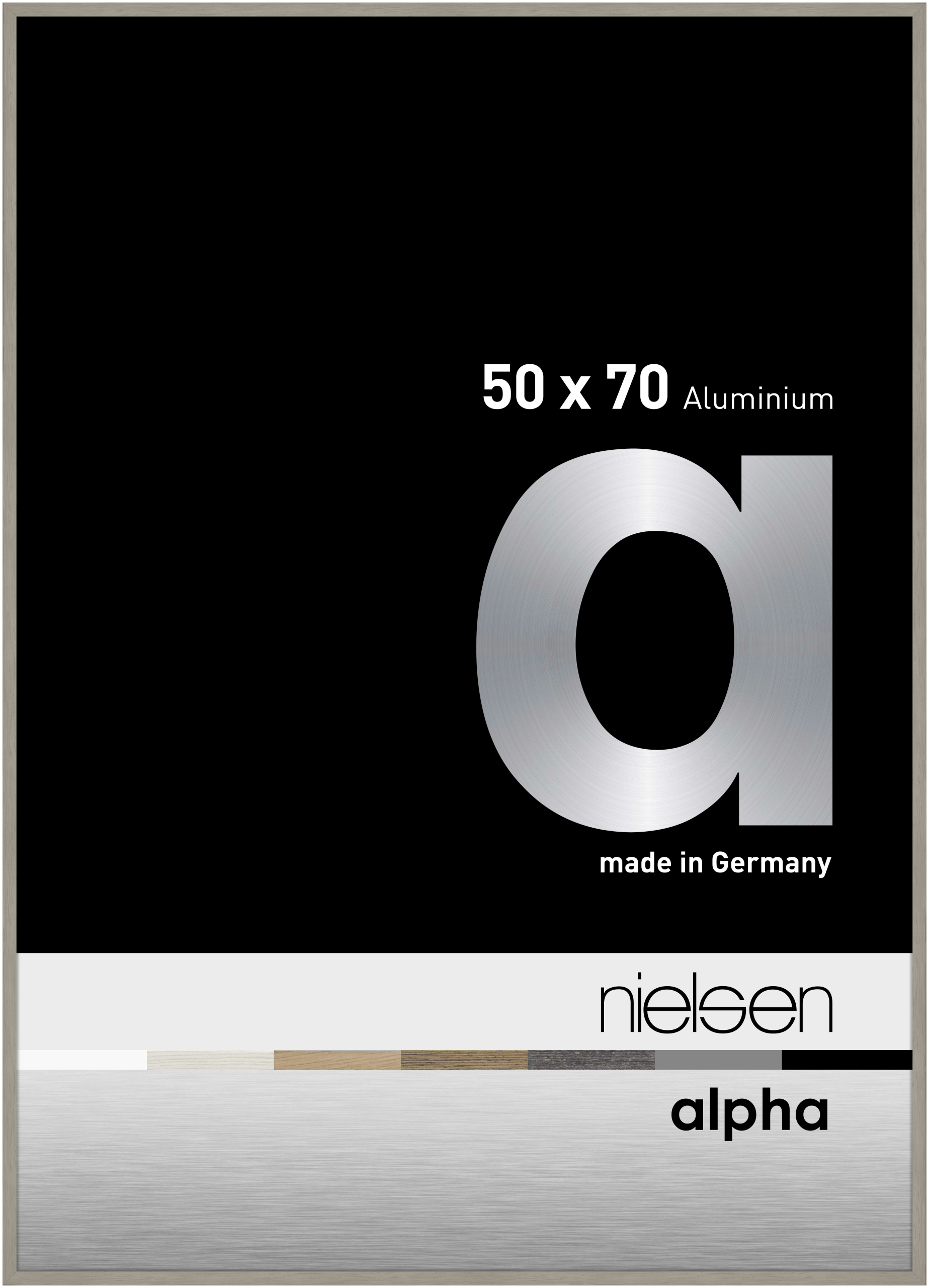 nielsen Aluminium Bilderrahmen Alpha, 50x70 cm, hellgrau