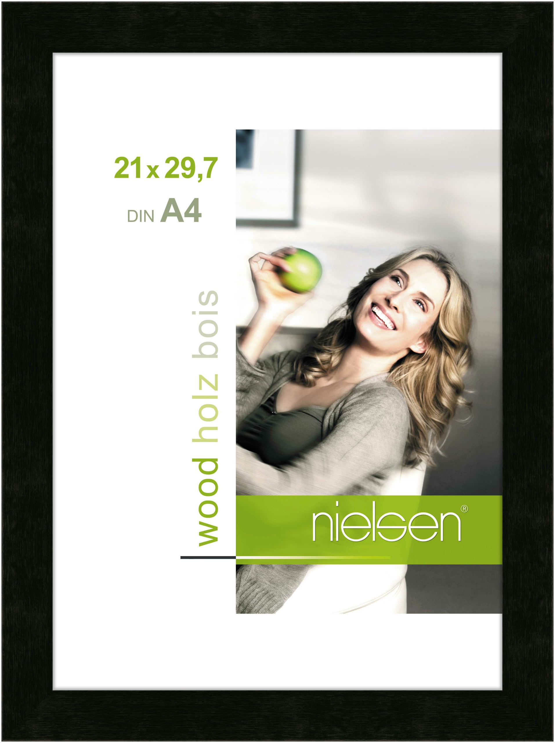 nielsen Holz Bilderrahmen Essential, 21x29,7 cm (A4), Schwarz