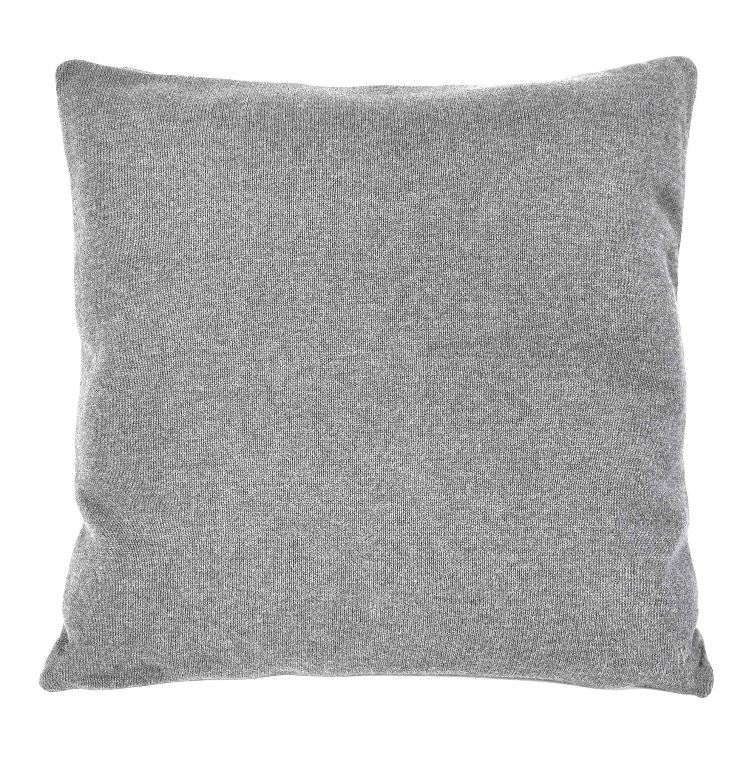 nielsen HOME Kissenbezug Cato gestrickt, 50x50 cm, Hellgrau, 100% Baumwolle, Strick, OEKO-TEX Standard 100