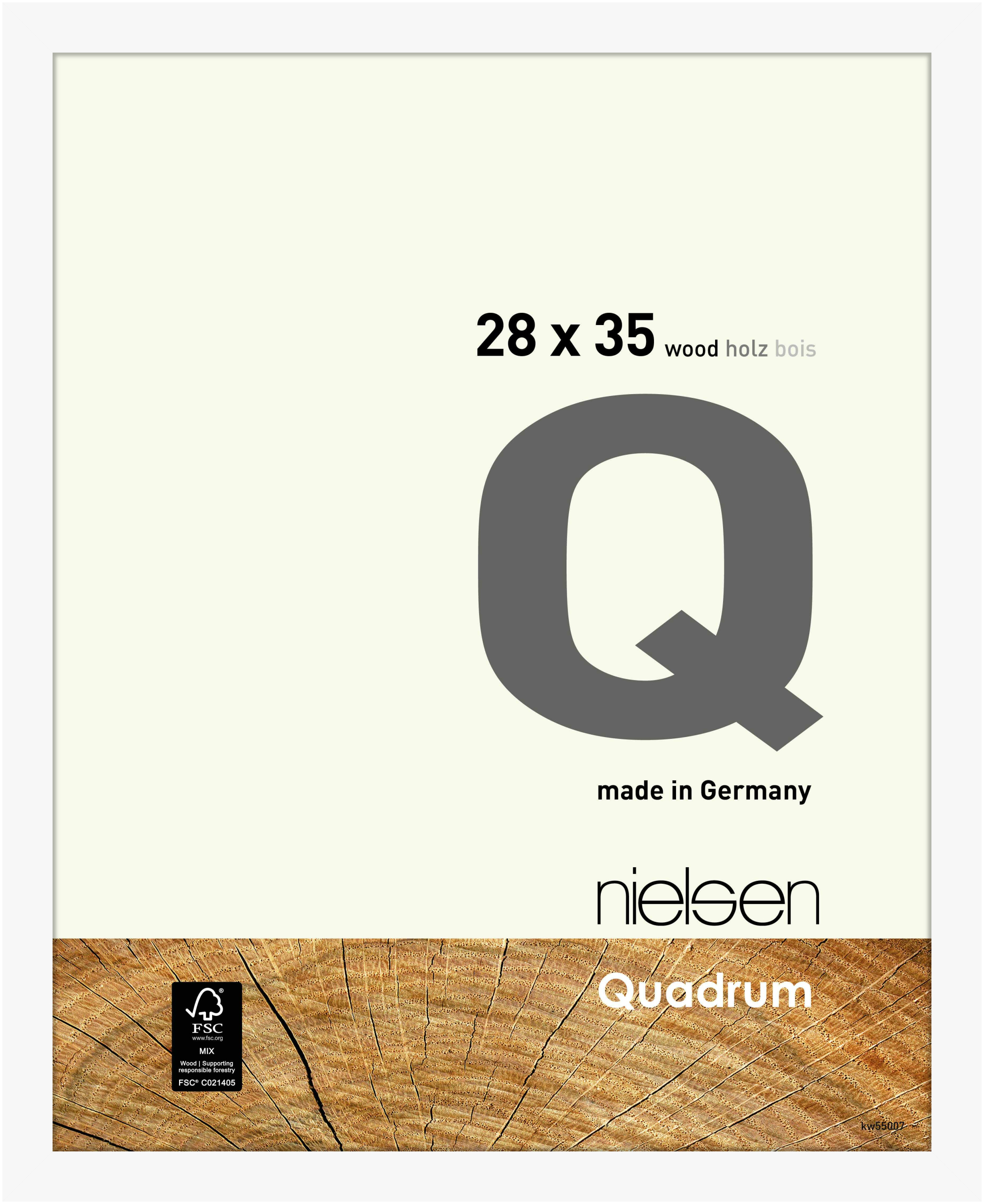 nielsen Holz Bilderrahmen Quadrum, 28x35 cm, Deckend Weiß