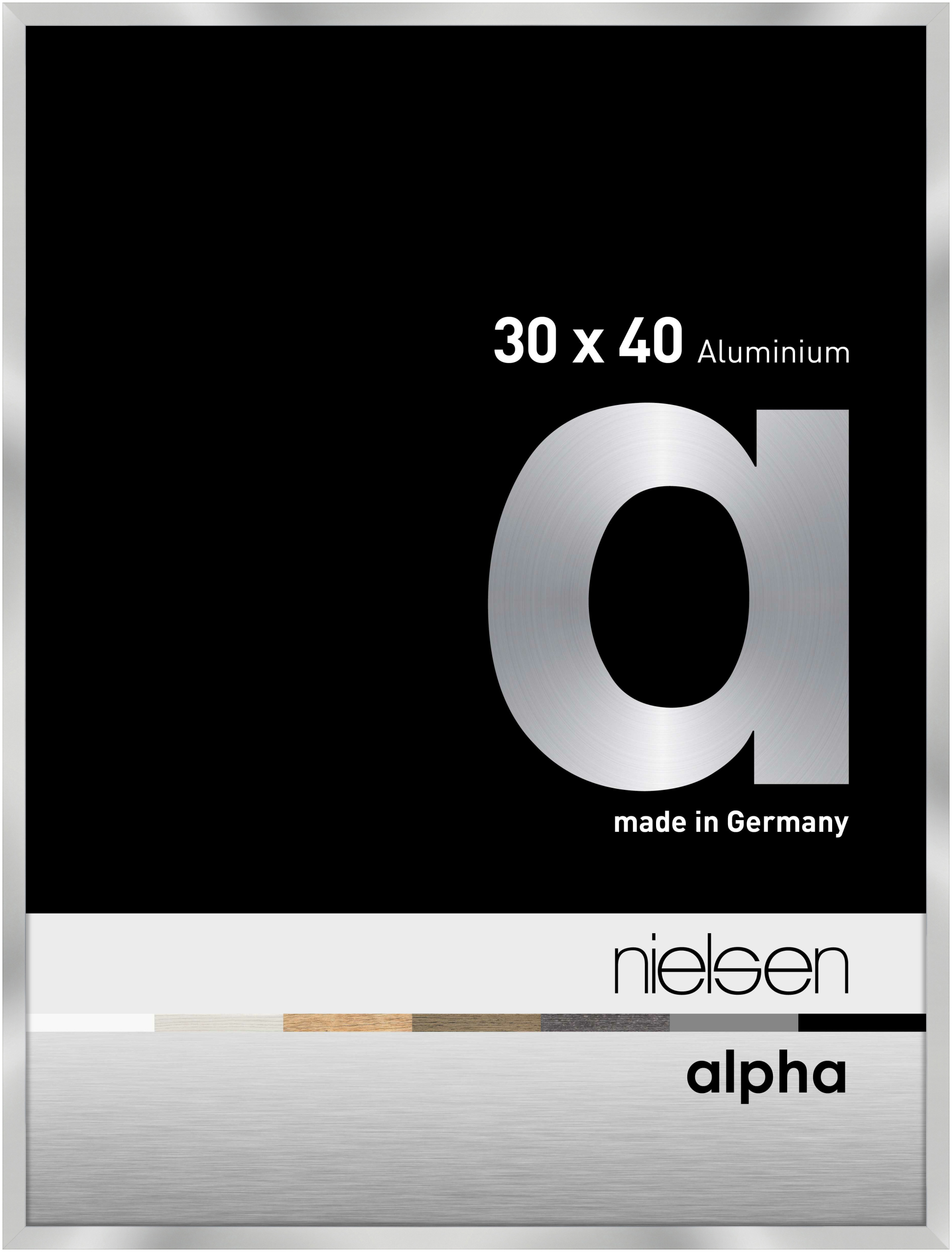 nielsen Aluminium Bilderrahmen Alpha, 30x40 cm, Silber