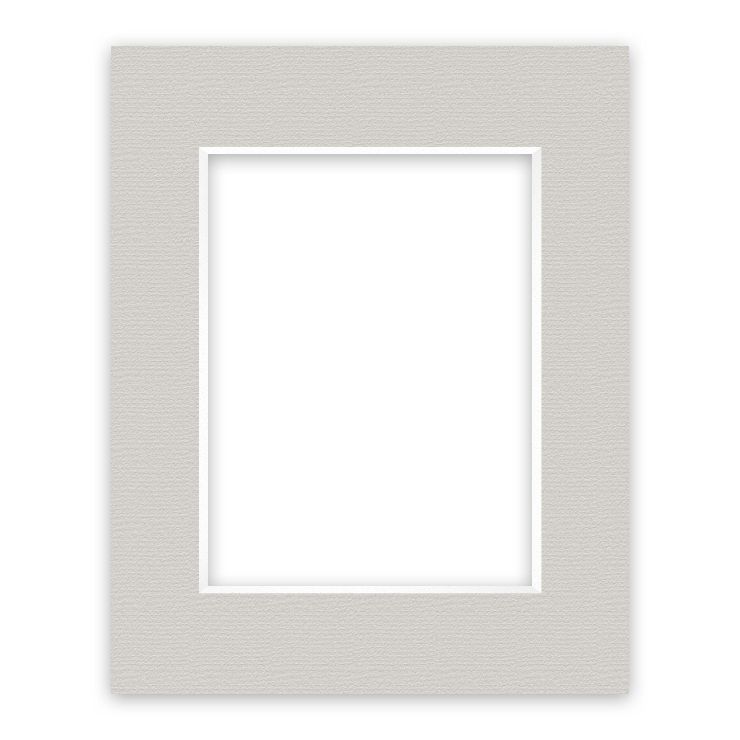 nielsen Conservation Passepartout 2,2 mm, Außenformat 24x30 cm für Bilder 15x20 cm, Kieselgrau mit Struktur