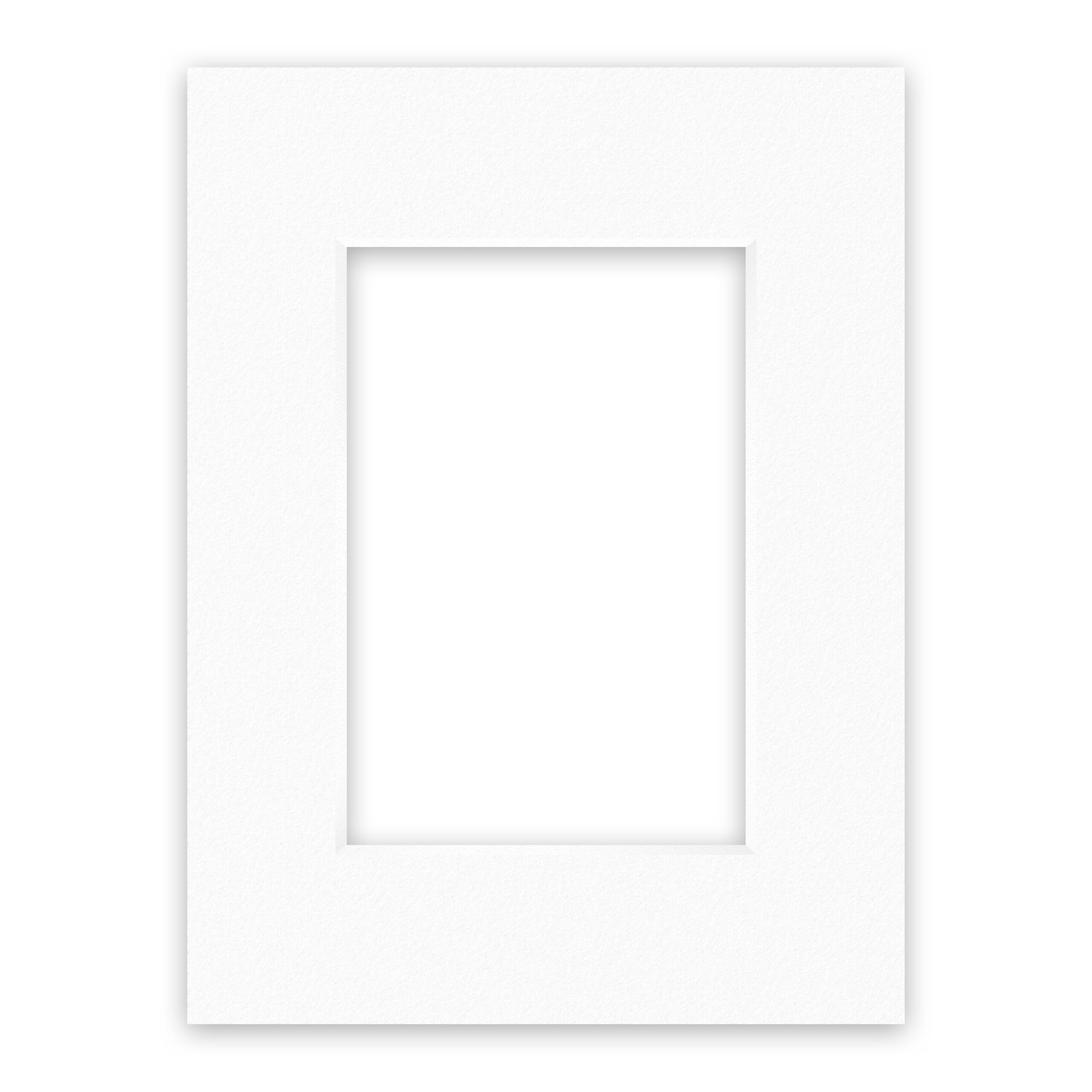 nielsen Conservation Passepartout 1,5 mm, Außenformat 18x24 cm für Bilder 10x15 cm, Reinweiß glatt