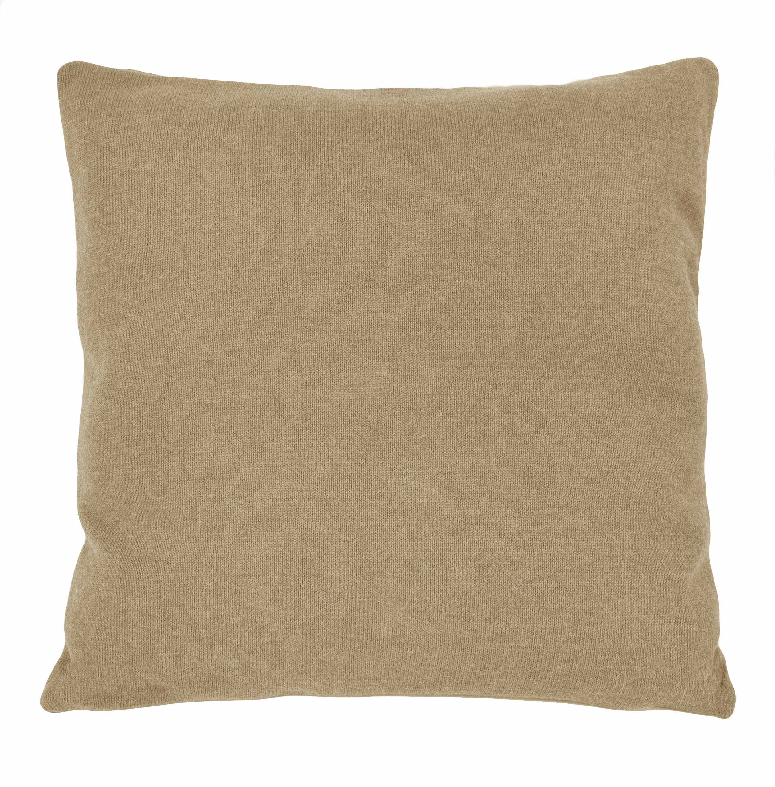 nielsen HOME Kissen Cato gestrickt, 50x50 cm, Sand, 100% Baumwolle, Strick, OEKO-TEX Standard 100, inkl. Füllkissen