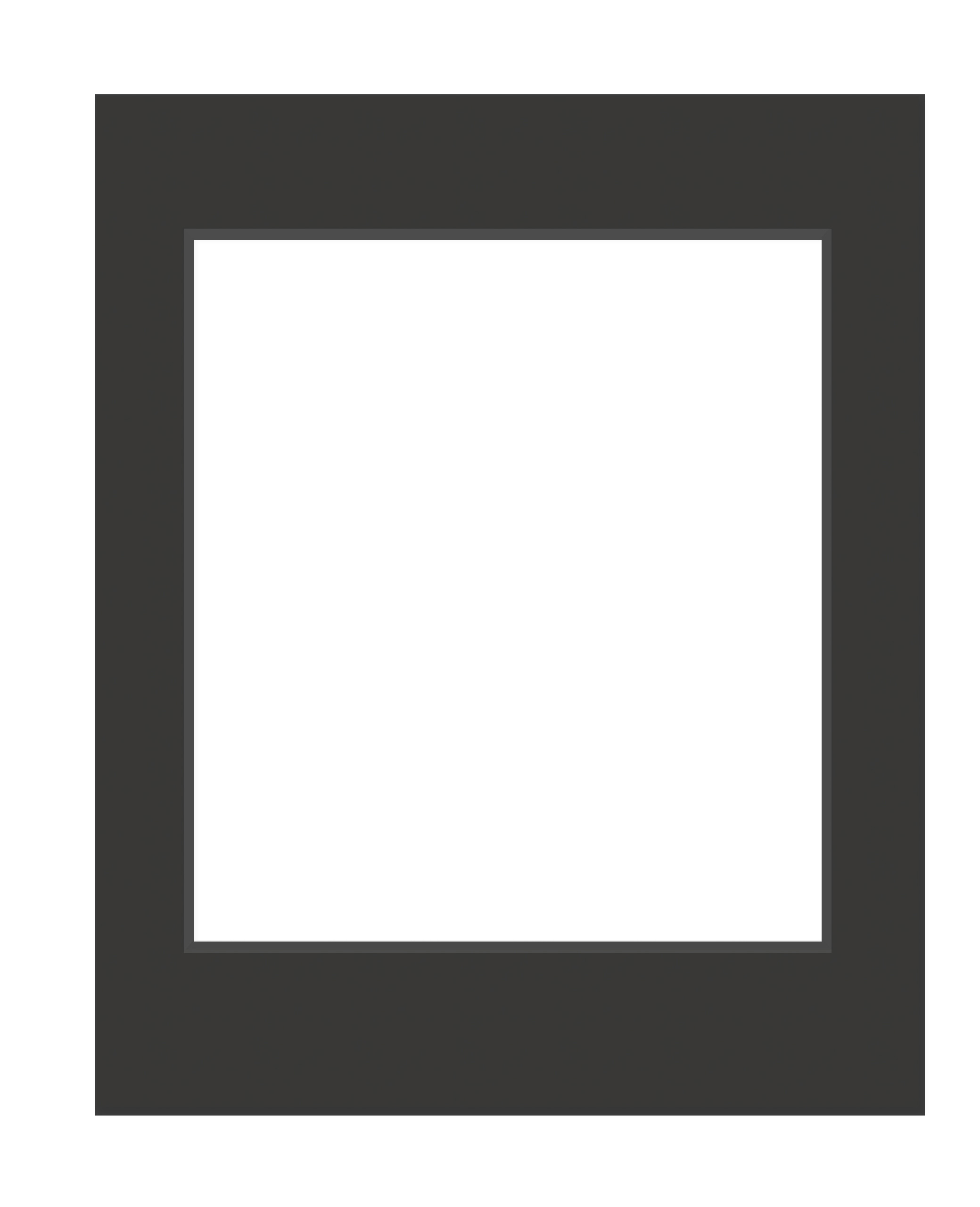 DEHA Design Passepartout 50x70 cm für Bilder im Format 40x50 cm, Schwarz