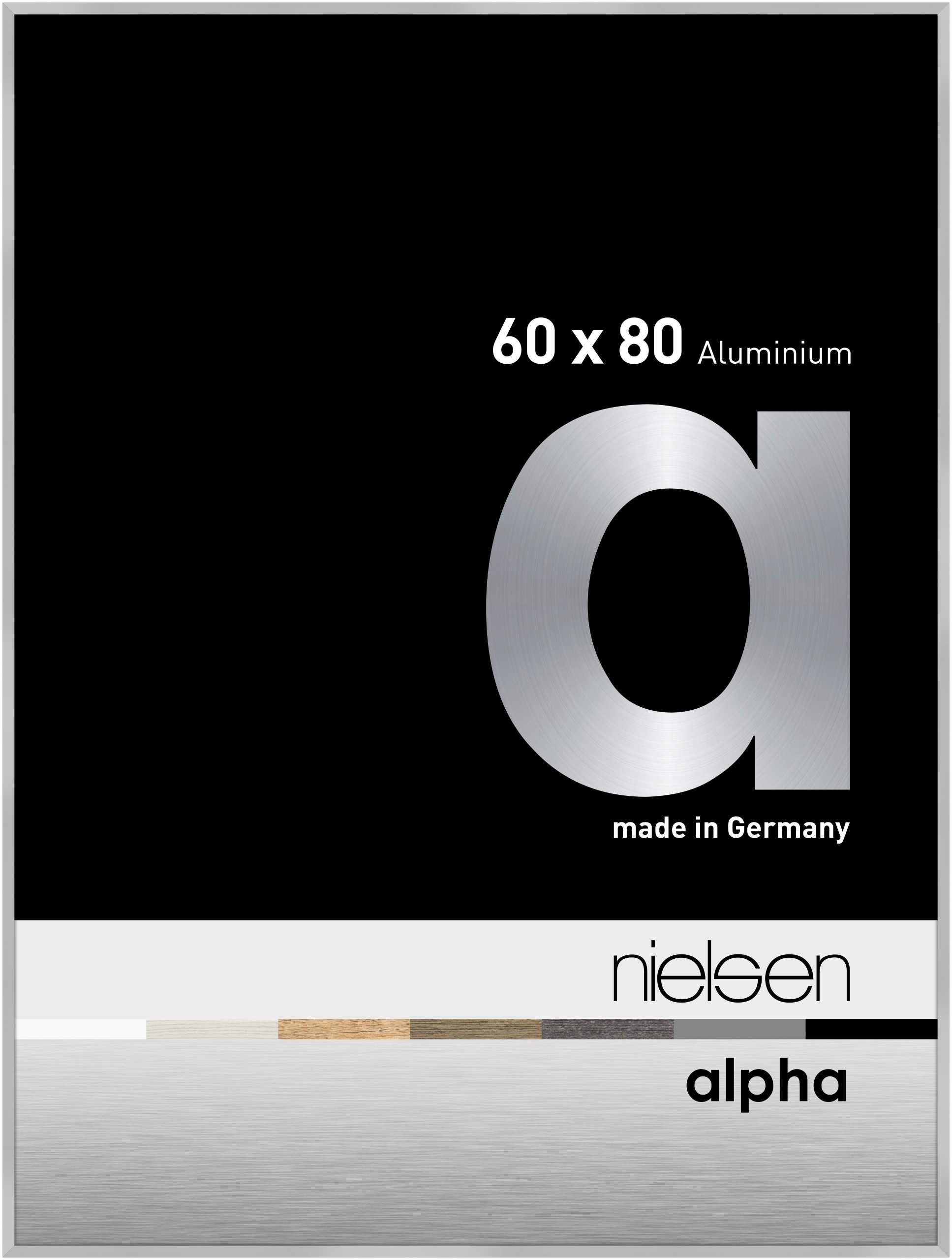 nielsen Aluminium Bilderrahmen Alpha, 60x80 cm, Silber Matt