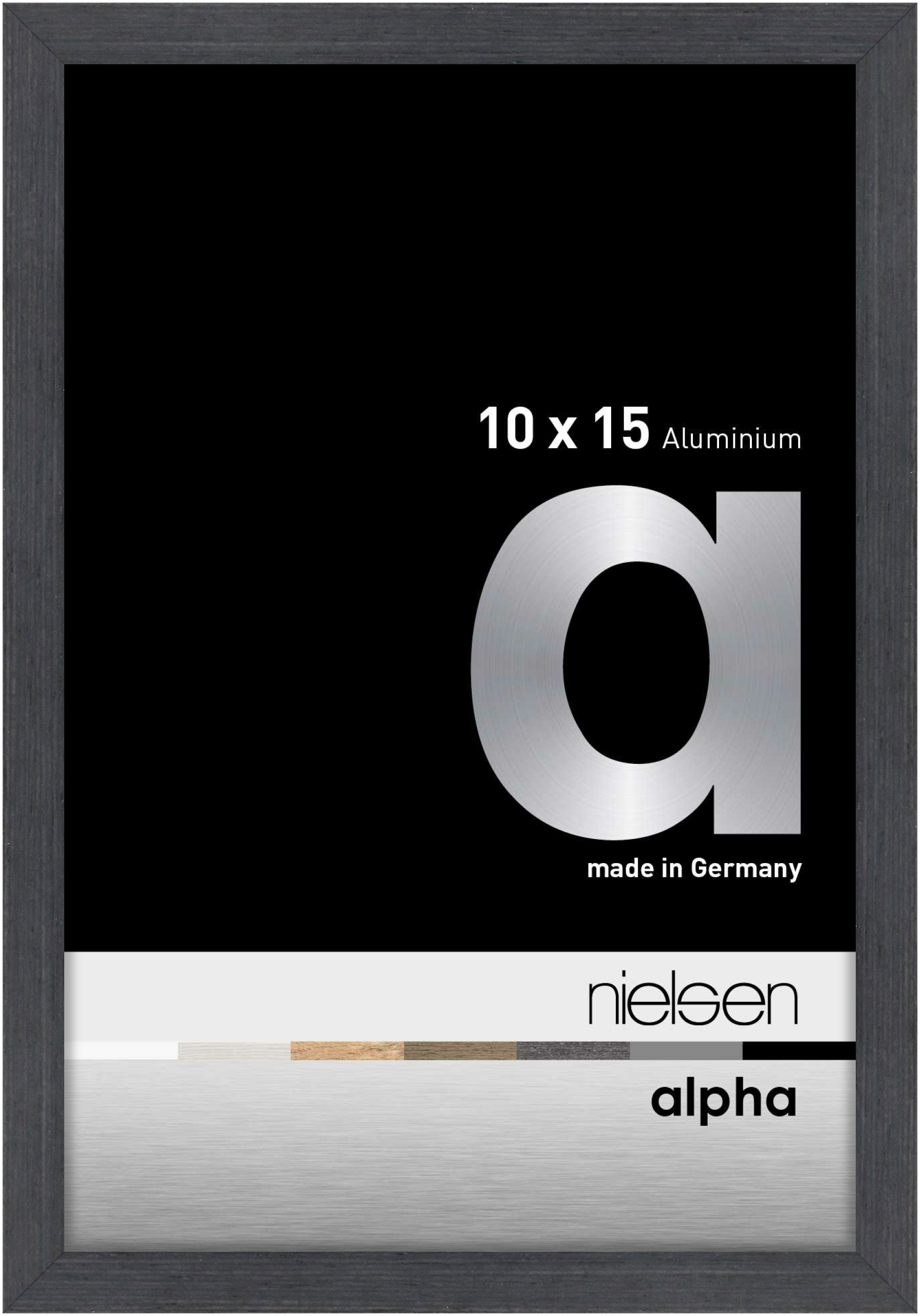 nielsen Aluminium Bilderrahmen Alpha, 10x15 cm, Grau
