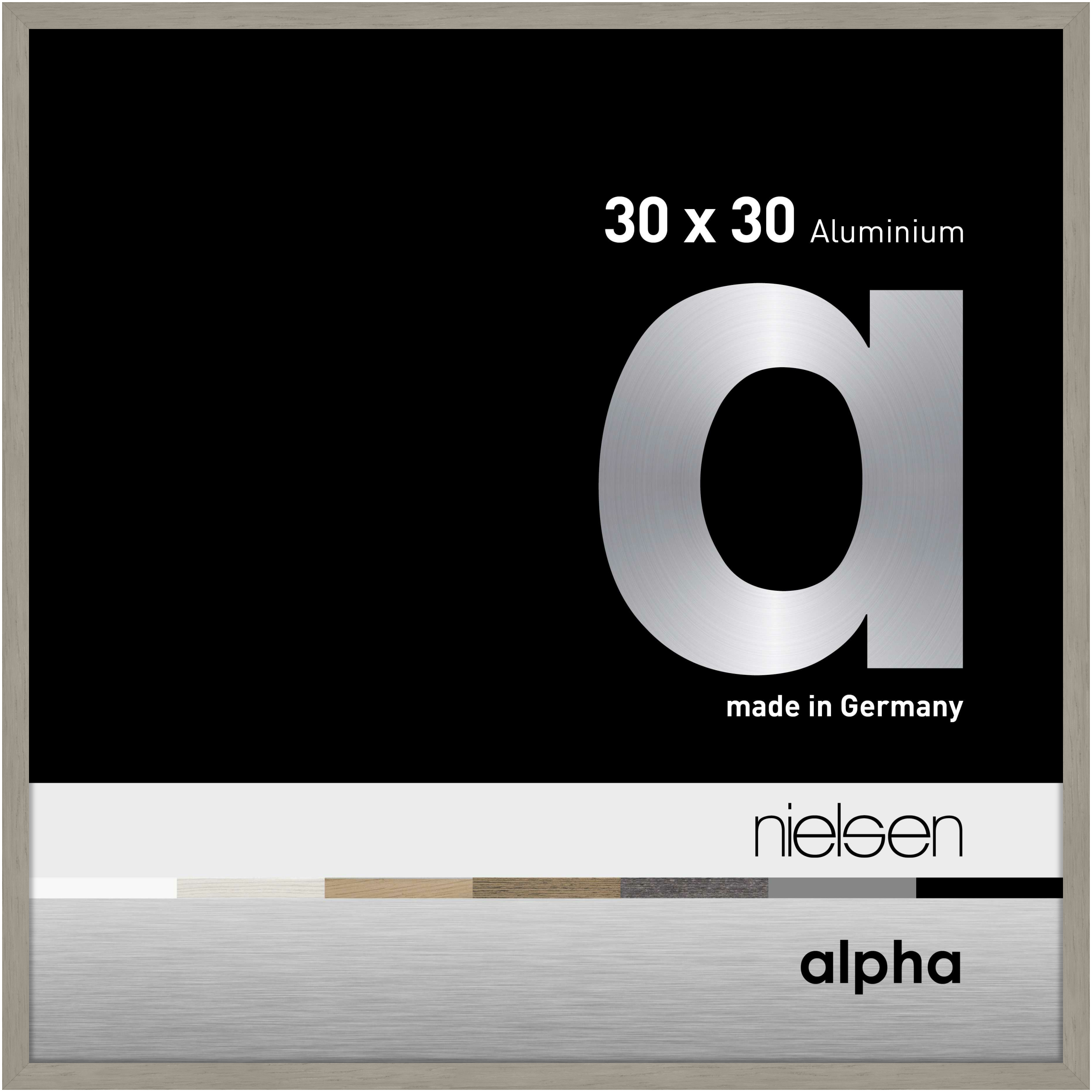 nielsen Aluminium Bilderrahmen Alpha, 30x30 cm, hellgrau