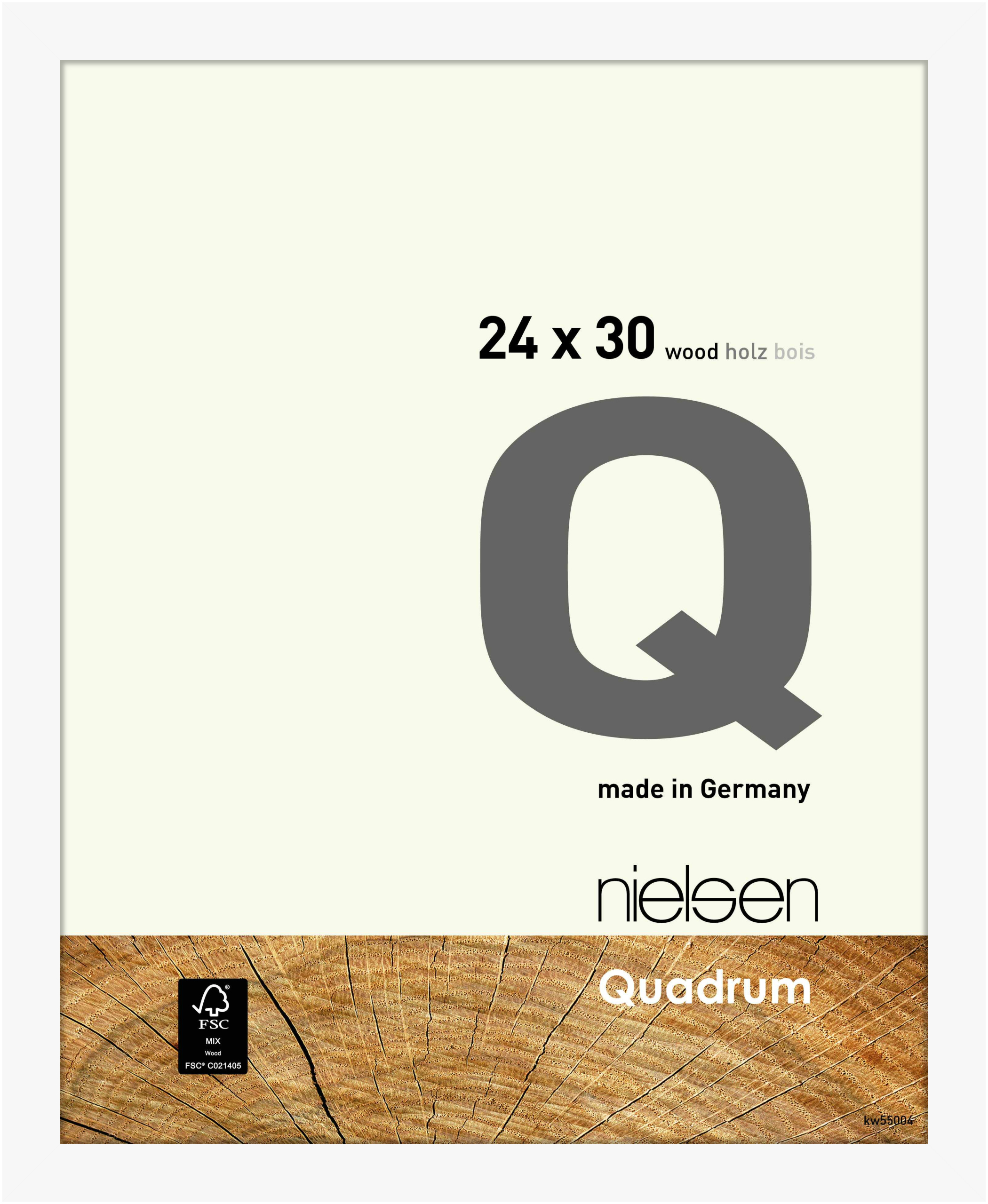 nielsen Holz Bilderrahmen Quadrum, 24x30 cm, Deckend Weiß