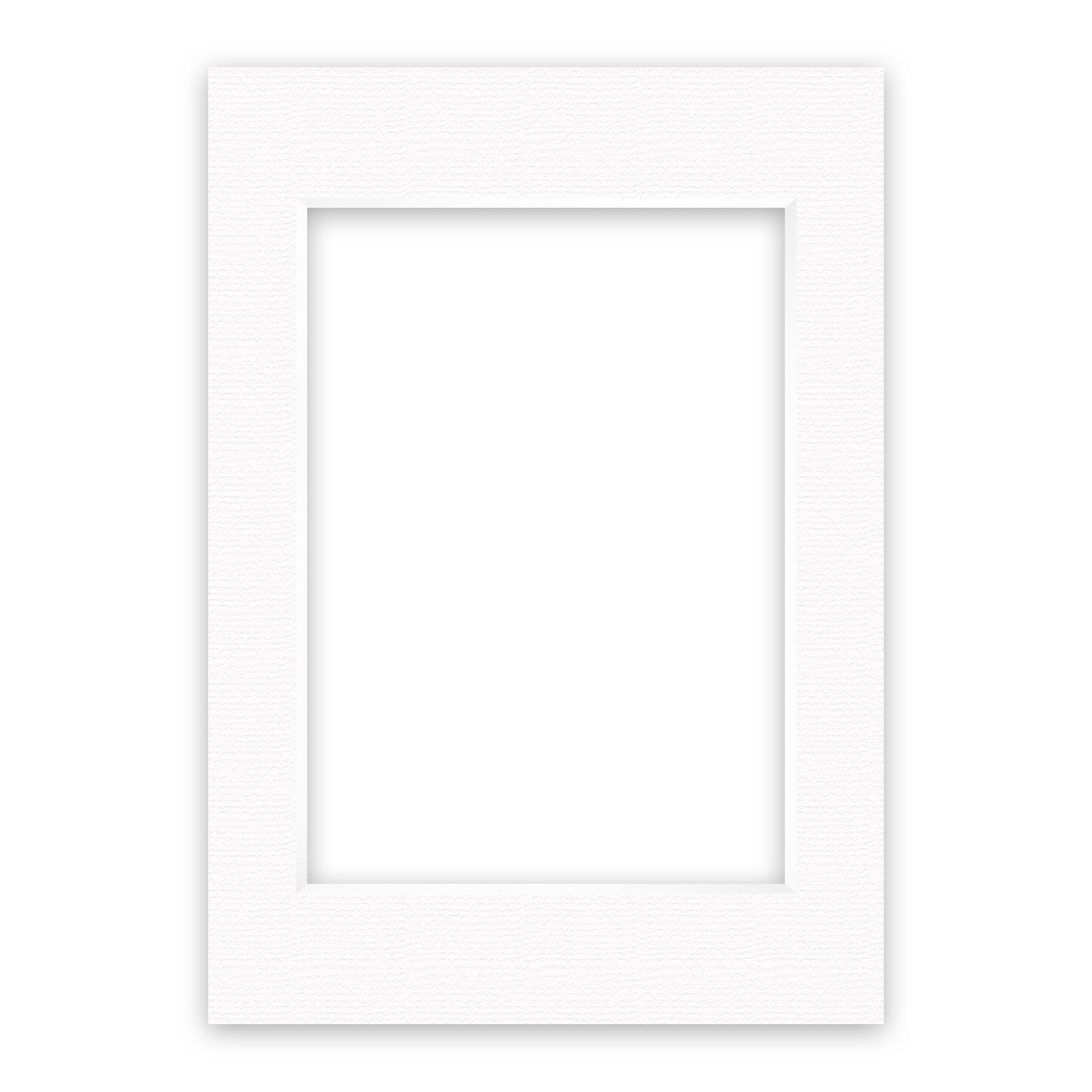 nielsen Conservation Passepartout 1,5 mm, Außenformat 59,4x84,1 cm (DIN A1) für Bilder DIN A2, Polar weiß mit Struktur