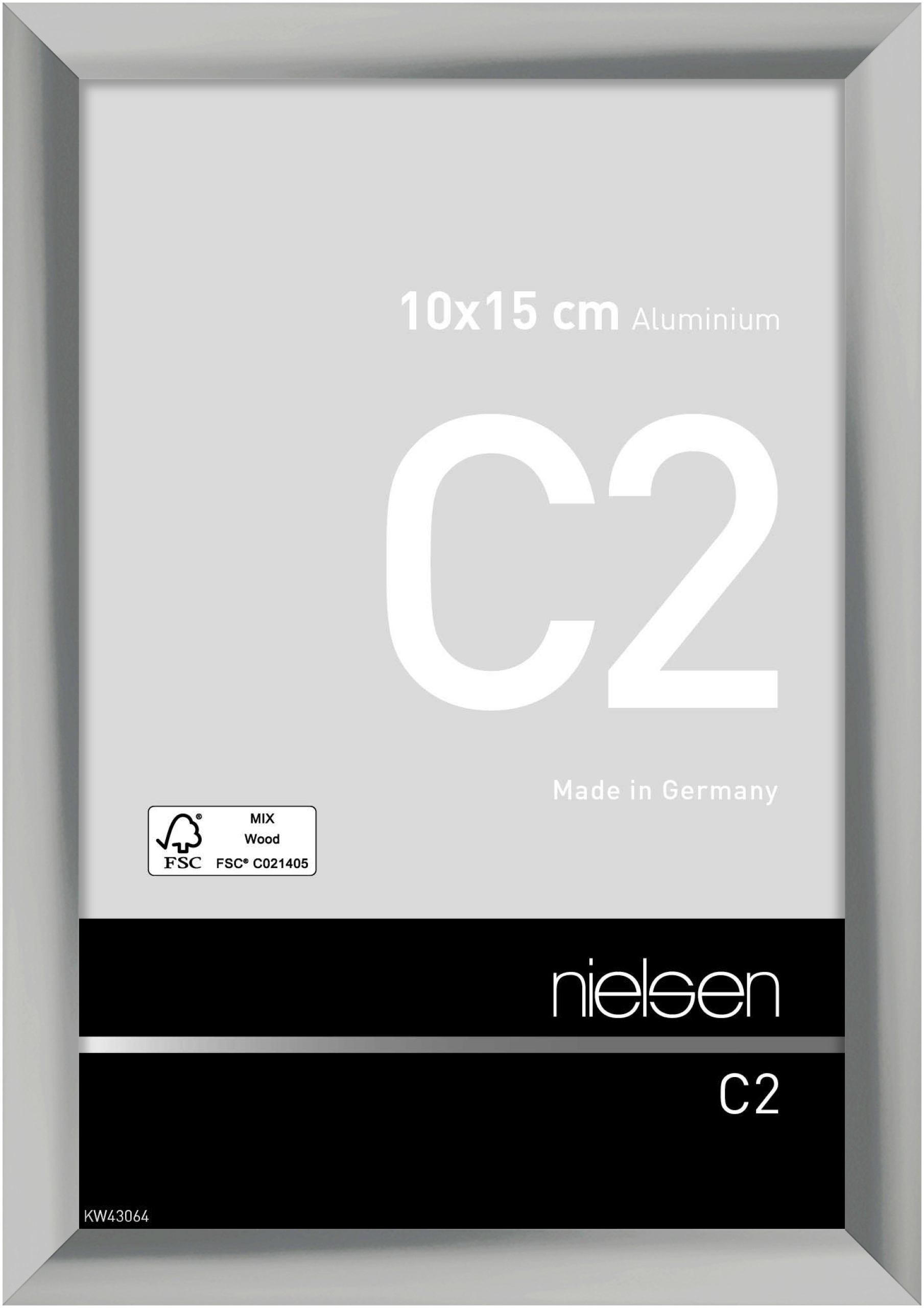 nielsen Aluminium Bilderrahmen C2, 10x15 cm, Silber