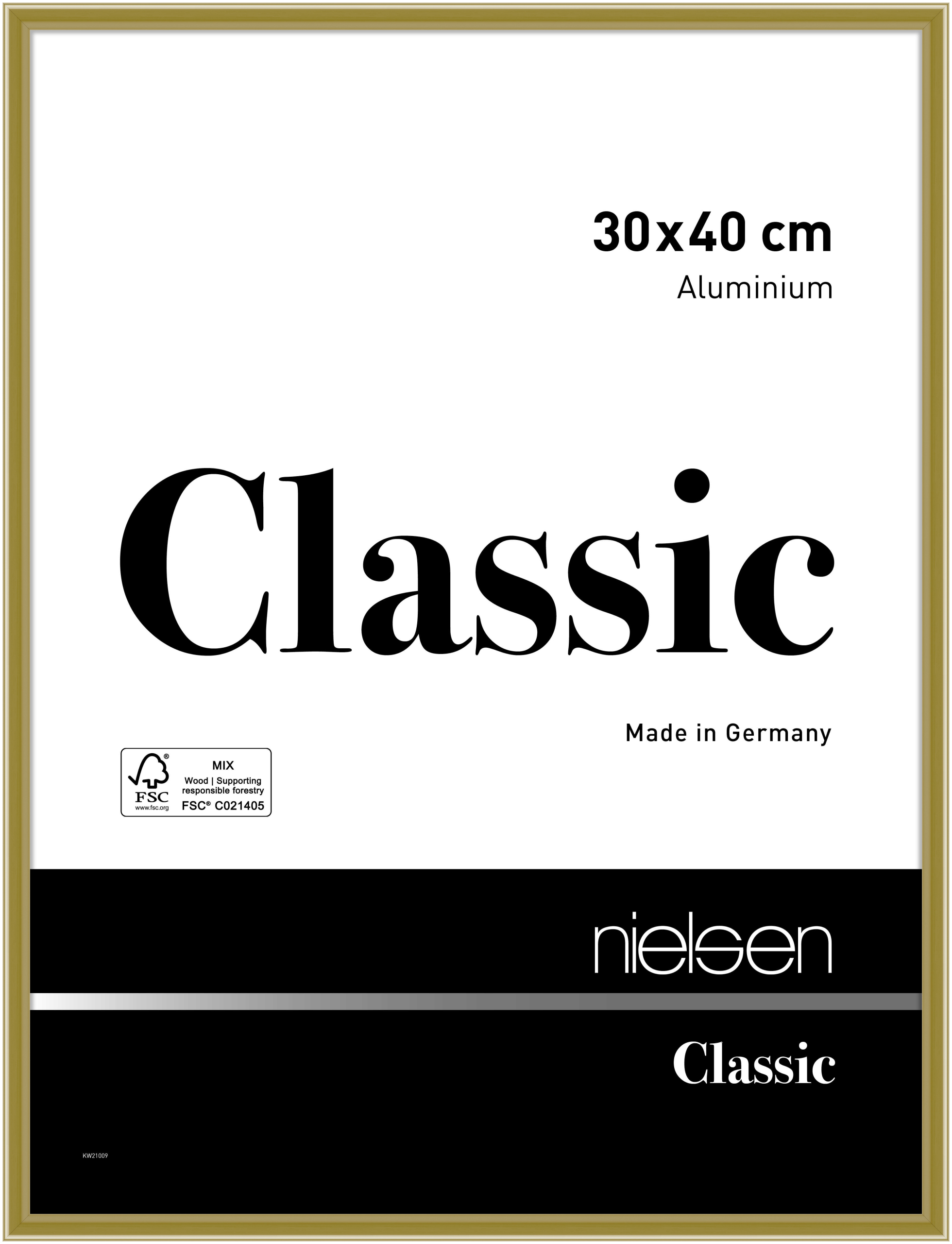 nielsen Aluminium Bilderrahmen Classic, 30x40 cm, Gold