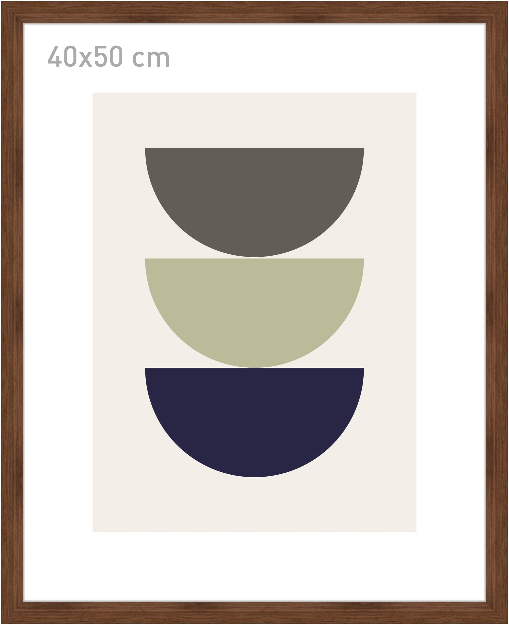 accent by nielsen Holz Bilderrahmen Velino, Walnuss, 40 x 50 cm