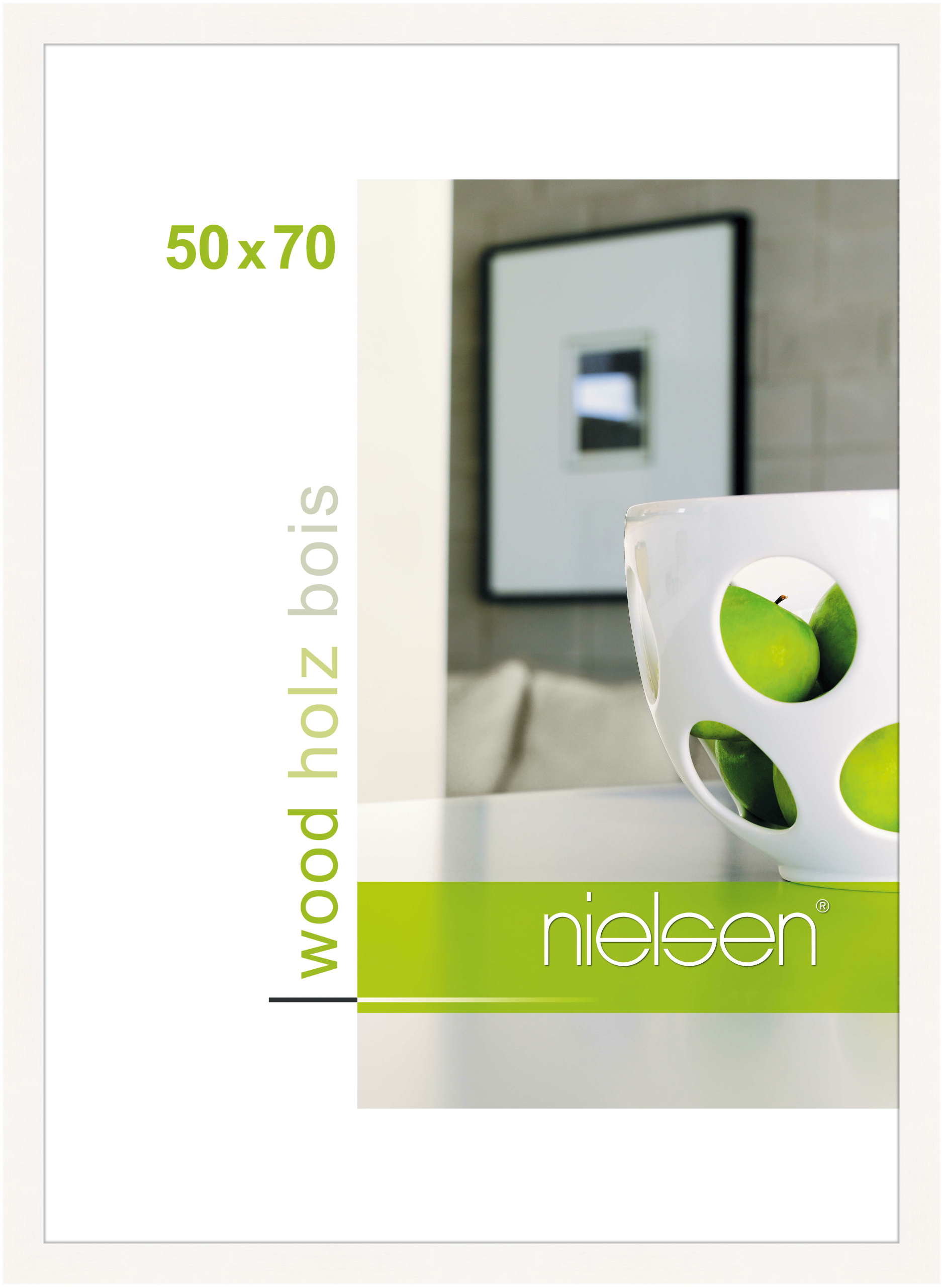 nielsen Holz Bilderrahmen Essential, 50x70 cm, Weiß