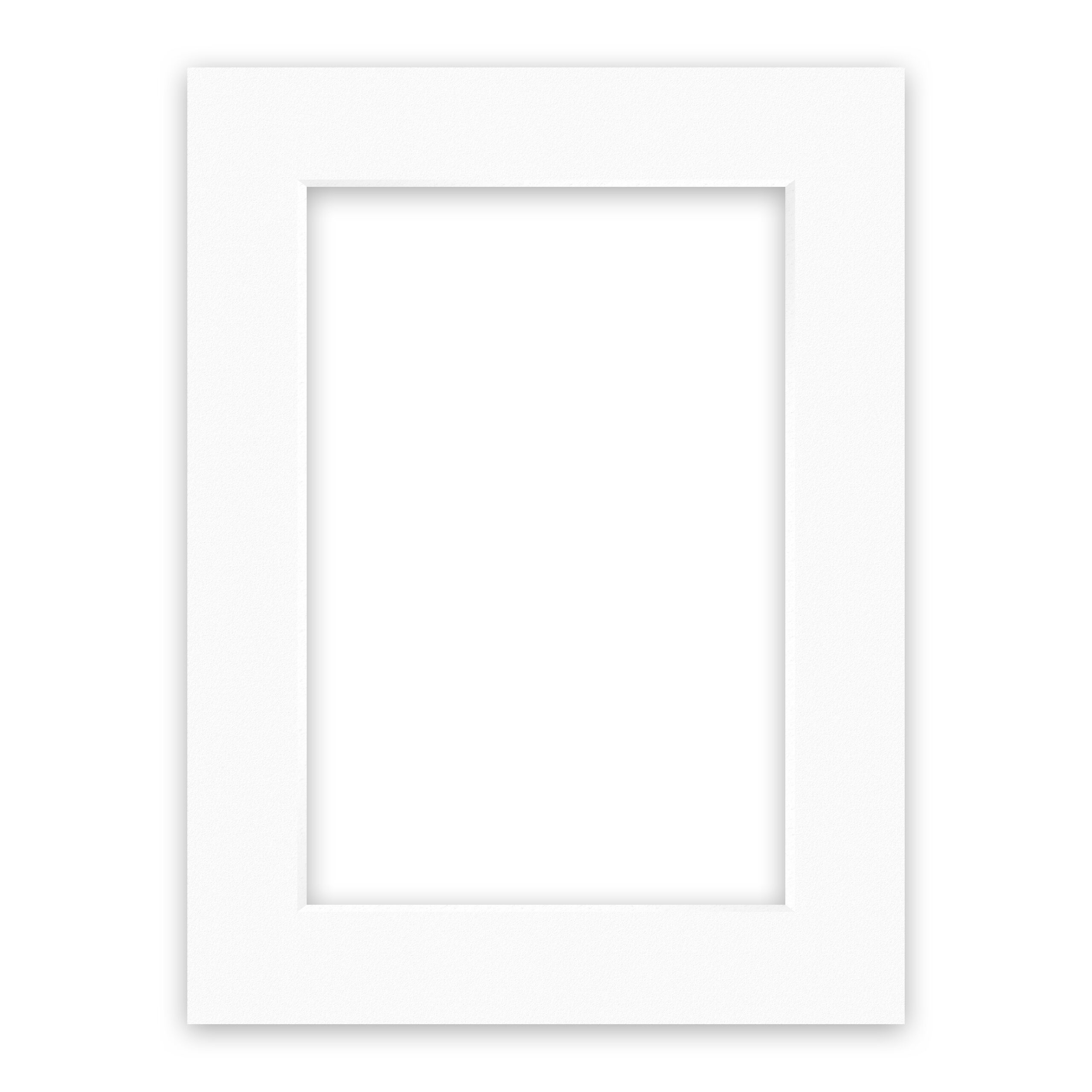 nielsen Conservation Passepartout 1,5 mm, Außenformat 60x80 cm für Bilder 40x60 cm, Reinweiß glatt