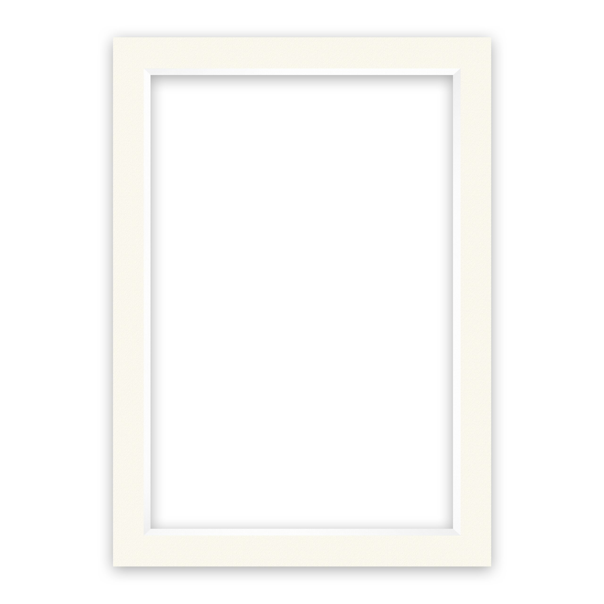 nielsen Conservation Passepartout 2,2 mm, Außenformat 50x70 cm für Bilder 40x60 cm, Elfenbein cremeweiß glatt