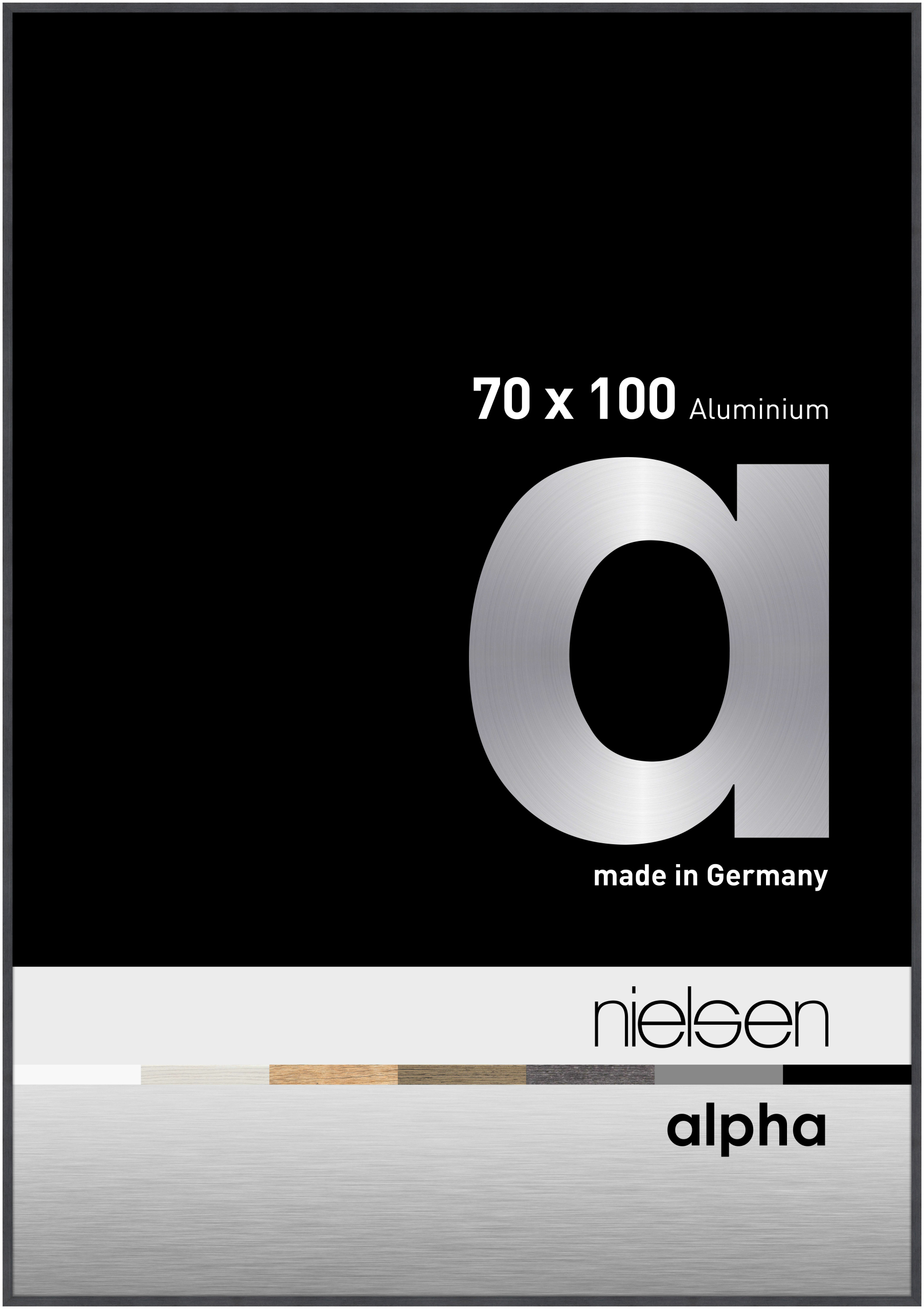 nielsen Aluminium Bilderrahmen Alpha, 70x100 cm, Grau