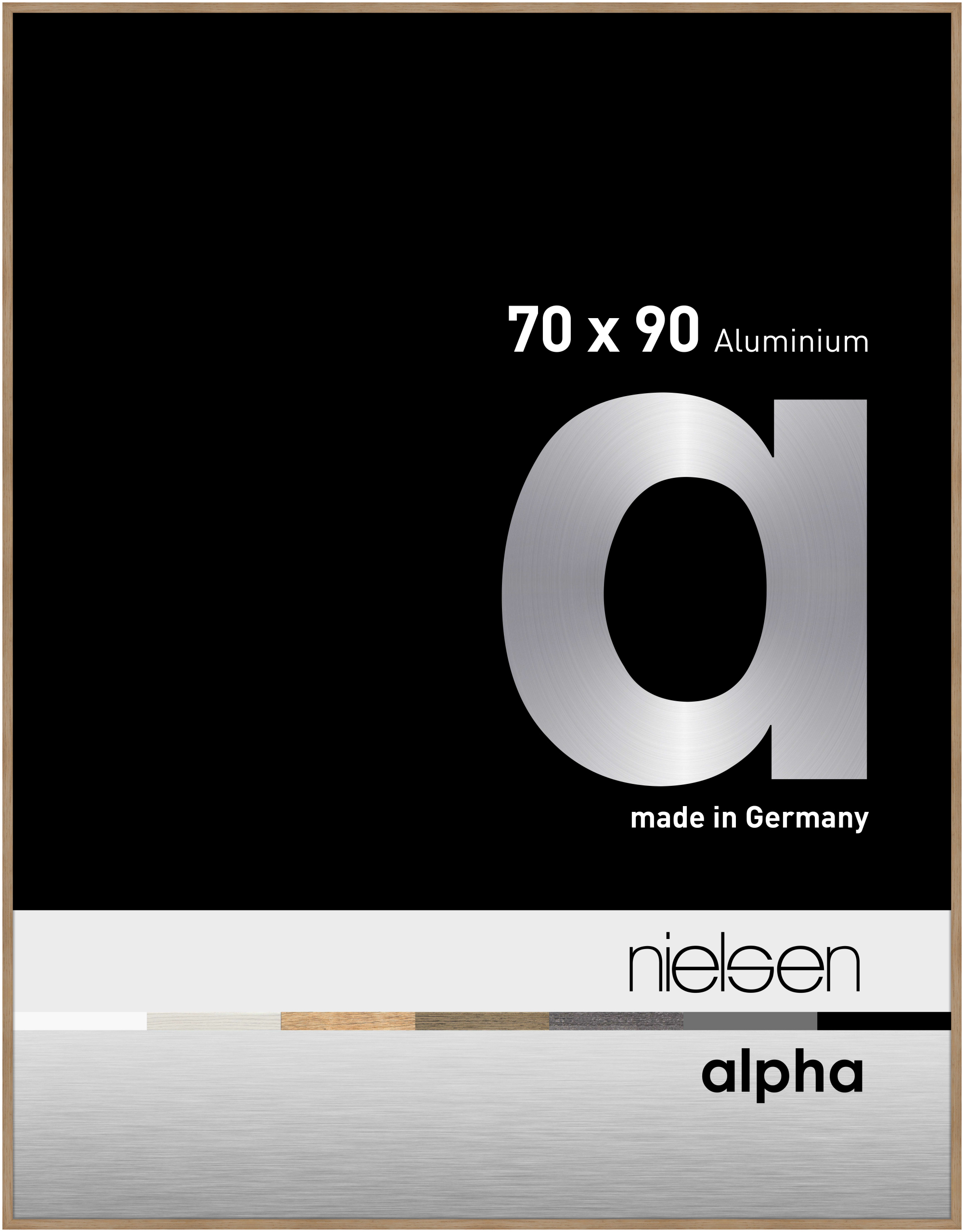 nielsen Aluminium Bilderrahmen Alpha, 70x90 cm, Eiche