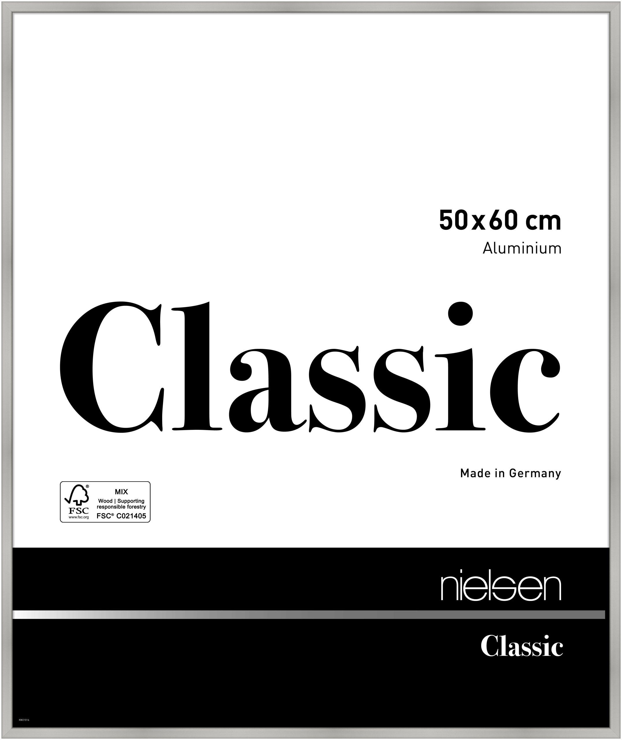 nielsen Aluminium Bilderrahmen Classic, 50x60 cm, Silber Matt