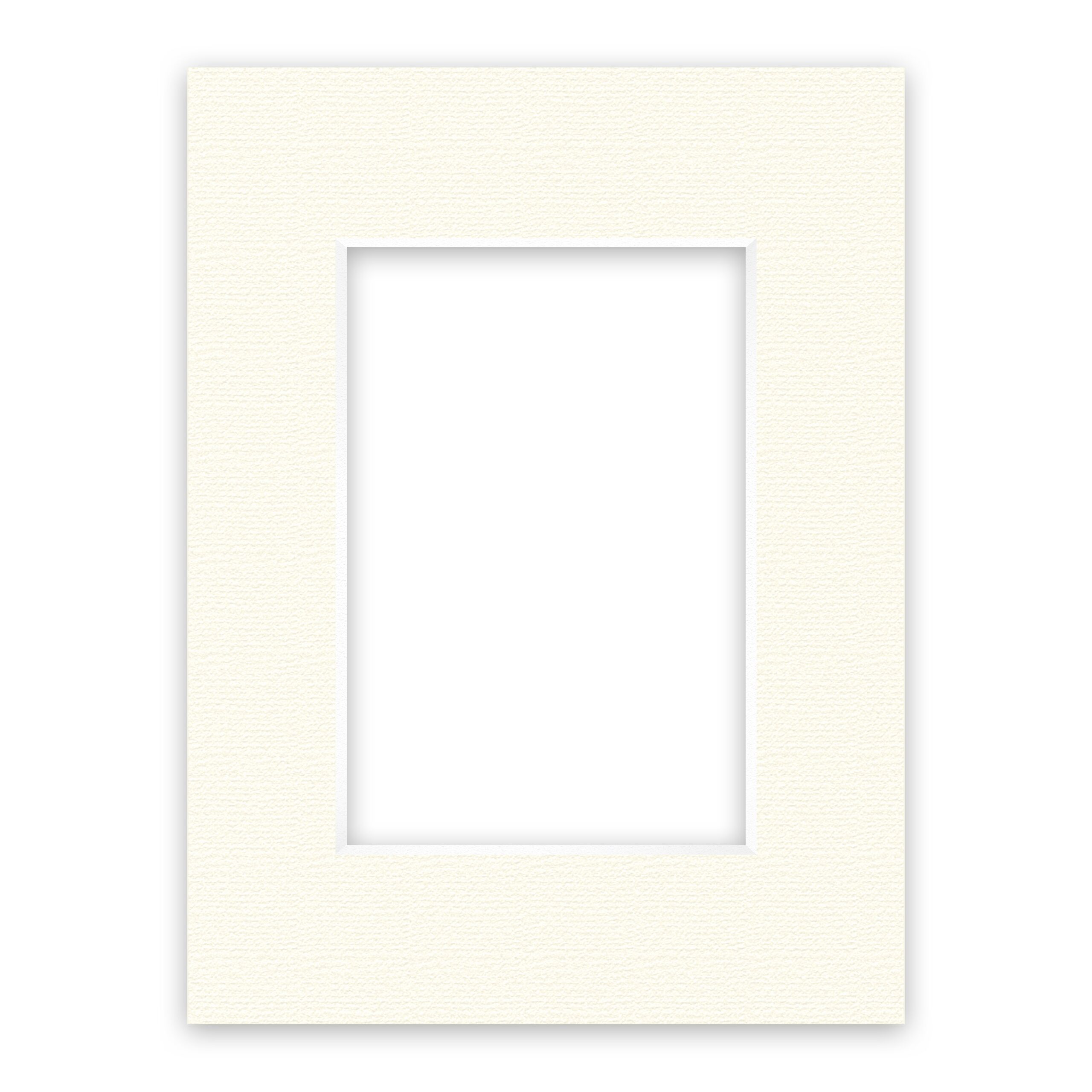 nielsen Conservation Passepartout 1,5 mm, Außenformat 18x24 cm für Bilder 10x15 cm, Cremeweiß mit Struktur