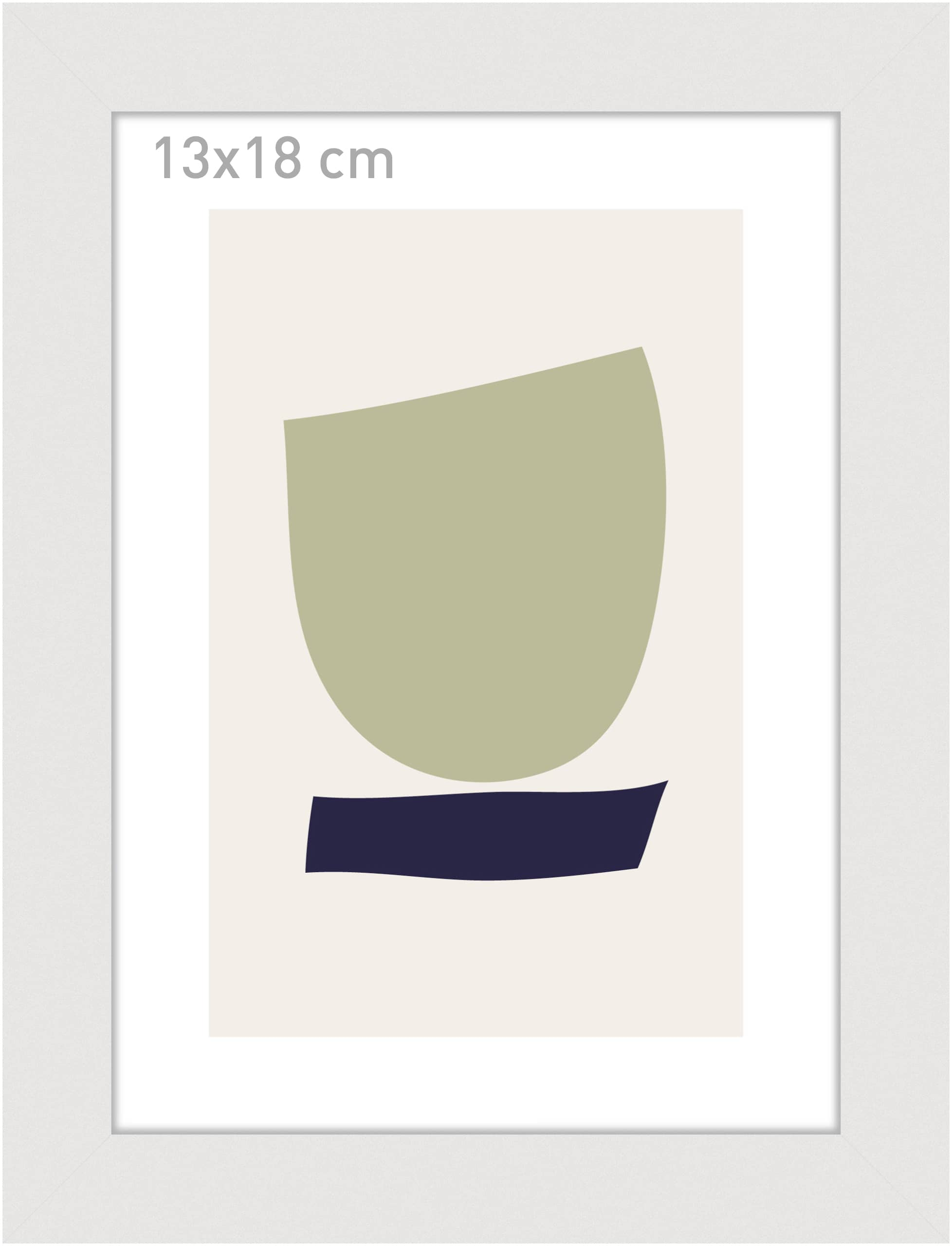 accent by nielsen Holz Bilderrahmen Velino, Weiß, 13 x 18 cm