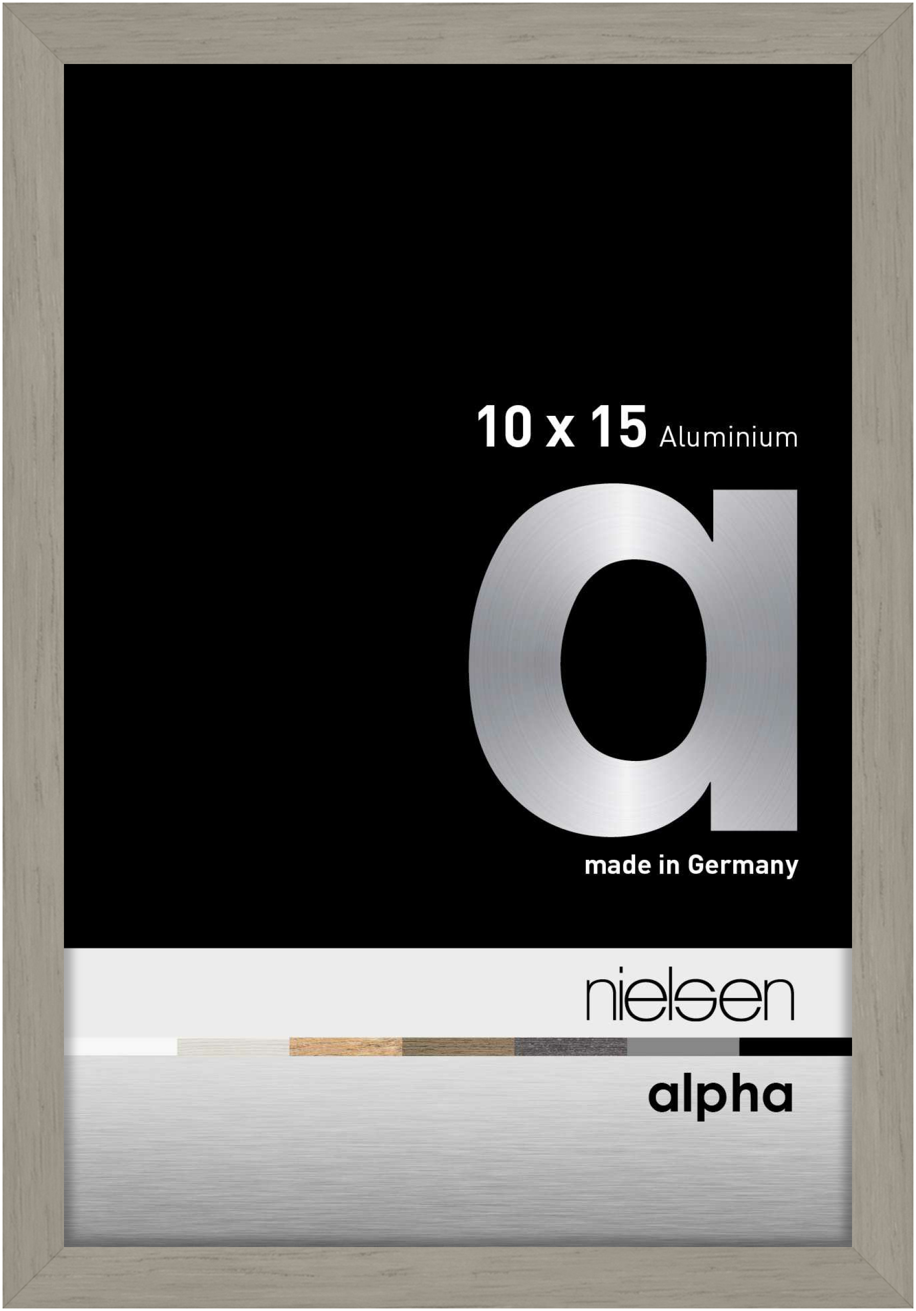 nielsen Aluminium Bilderrahmen Alpha, 10x15 cm, hellgrau