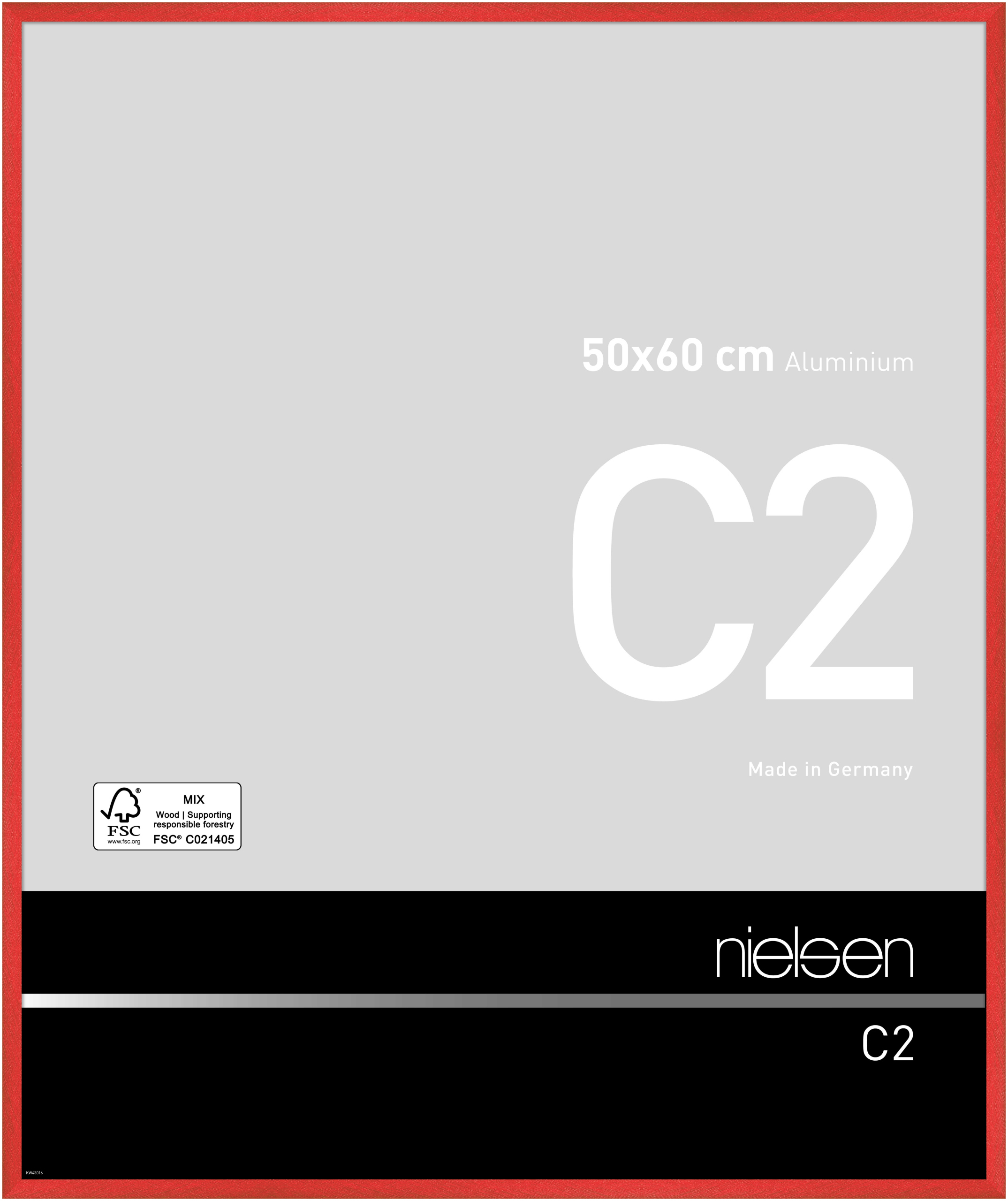 nielsen Aluminium Bilderrahmen C2, 50x60 cm, Tornado Rot