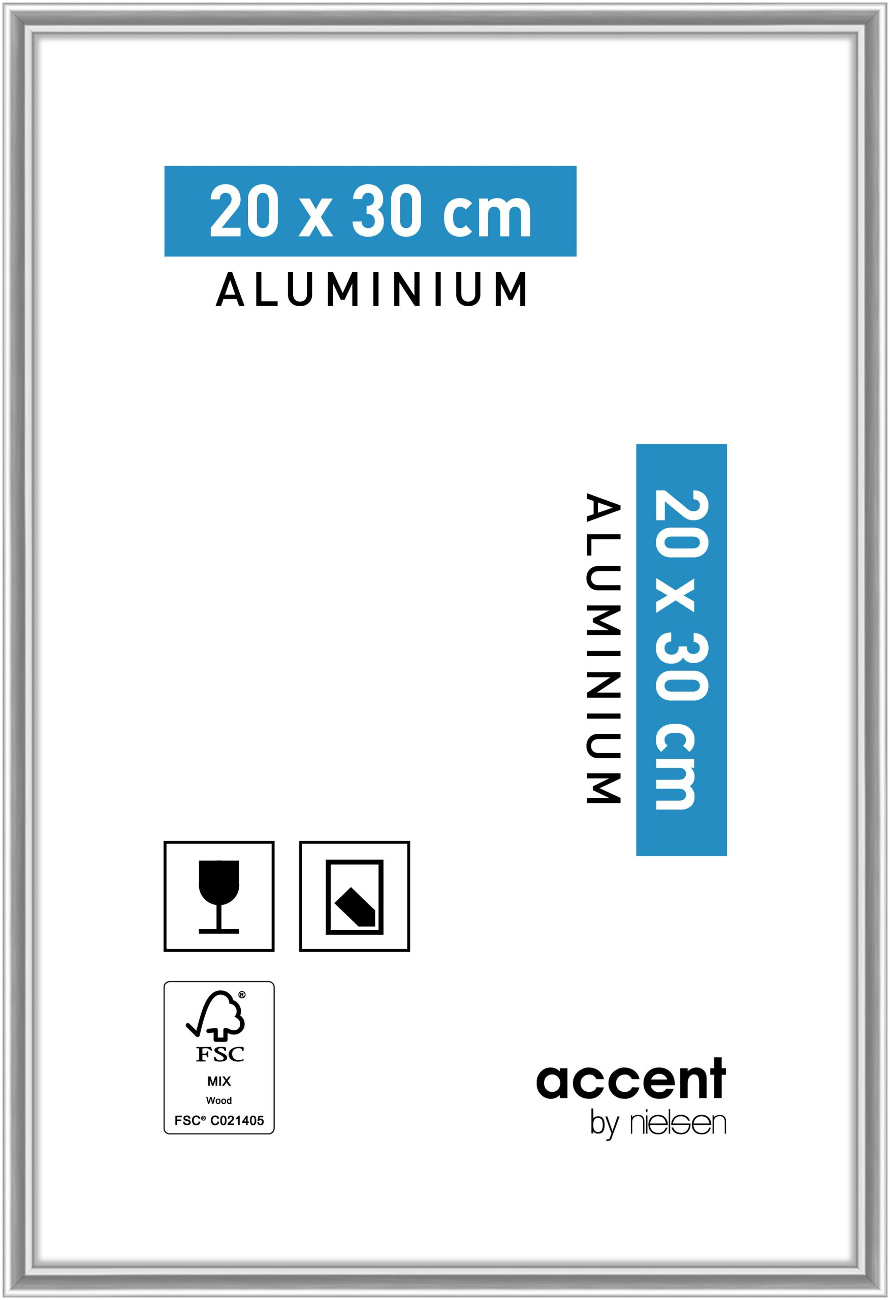 accent by nielsen Aluminium Bilderrahmen Accent, 20x30 cm, Silber