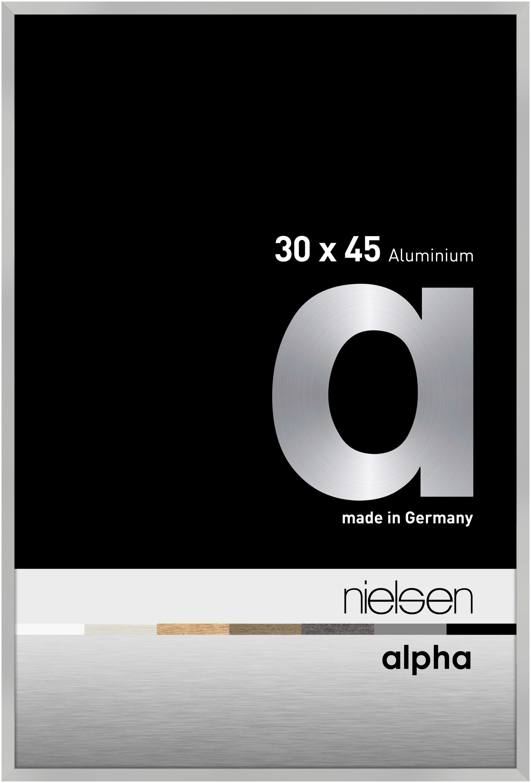 nielsen Aluminium Bilderrahmen Alpha, 30x45 cm, Silber Matt