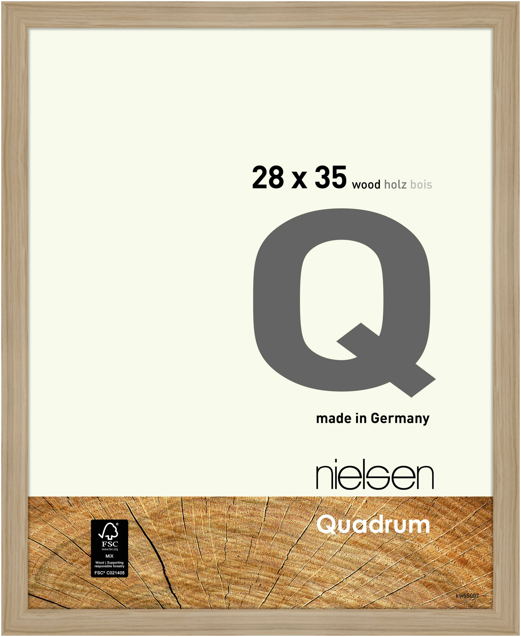nielsen Holz Bilderrahmen Quadrum, 28x35 cm, Eiche Natur