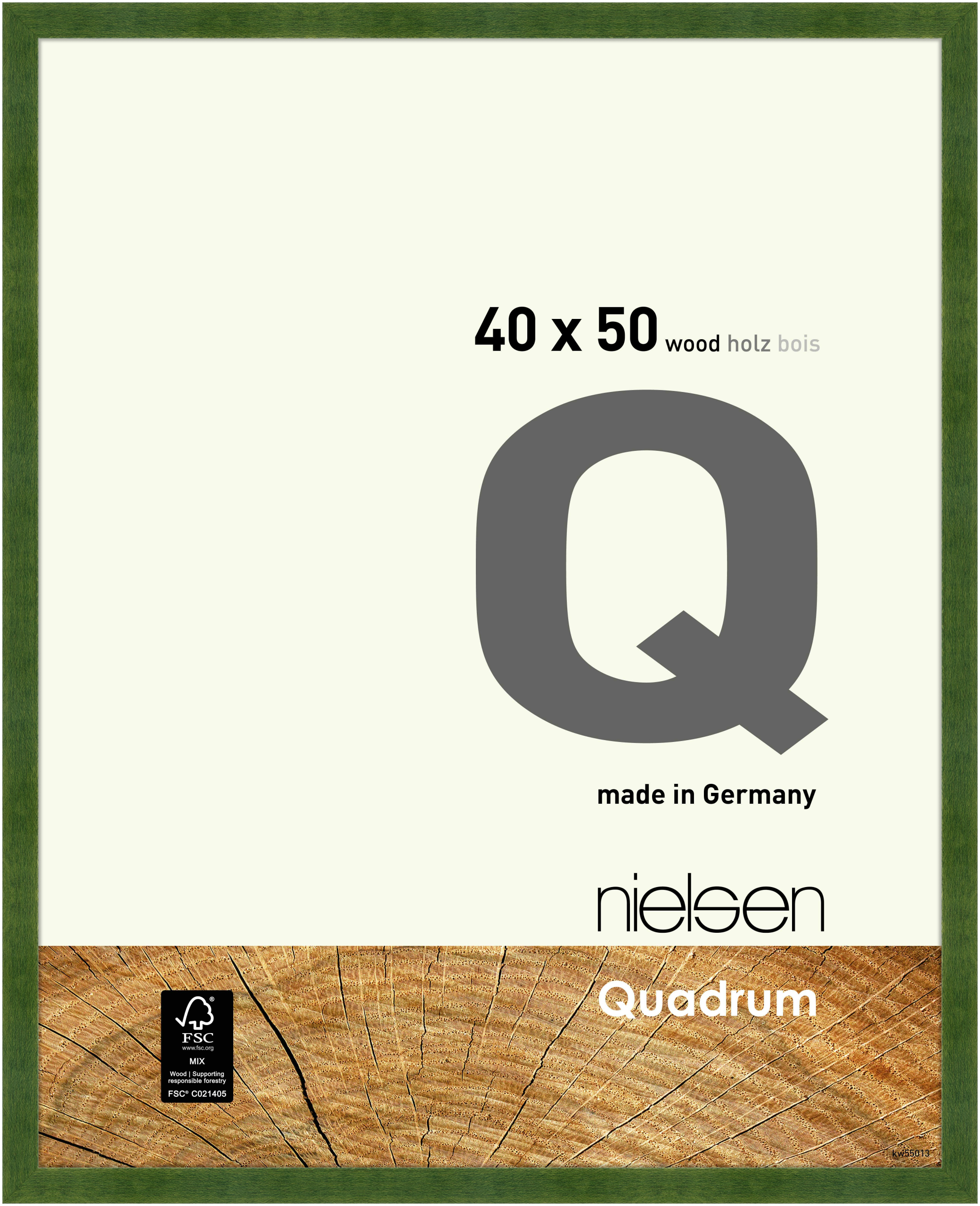 nielsen Holz Bilderrahmen Quadrum, 40x50 cm, Grün