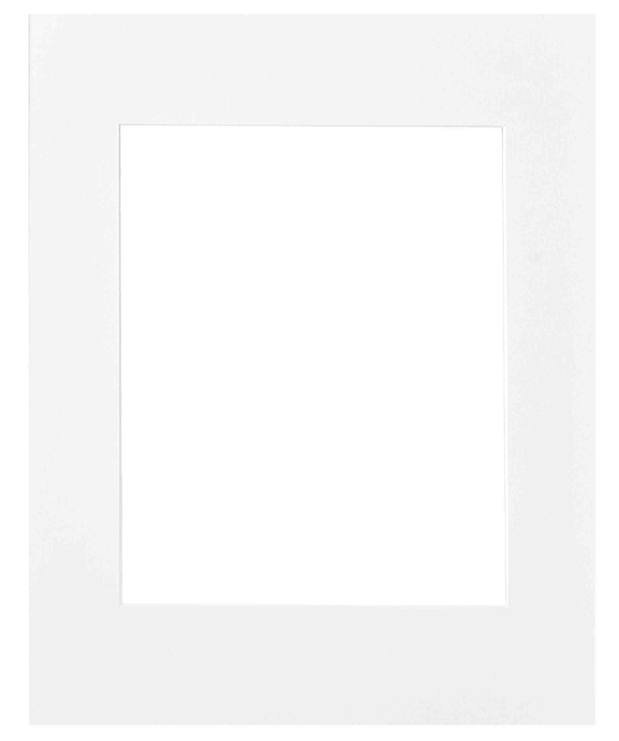 nielsen Passepartout Premium 2,0 mm, Außenformat 40x50 cm für Bilder 28x35 cm, weiß