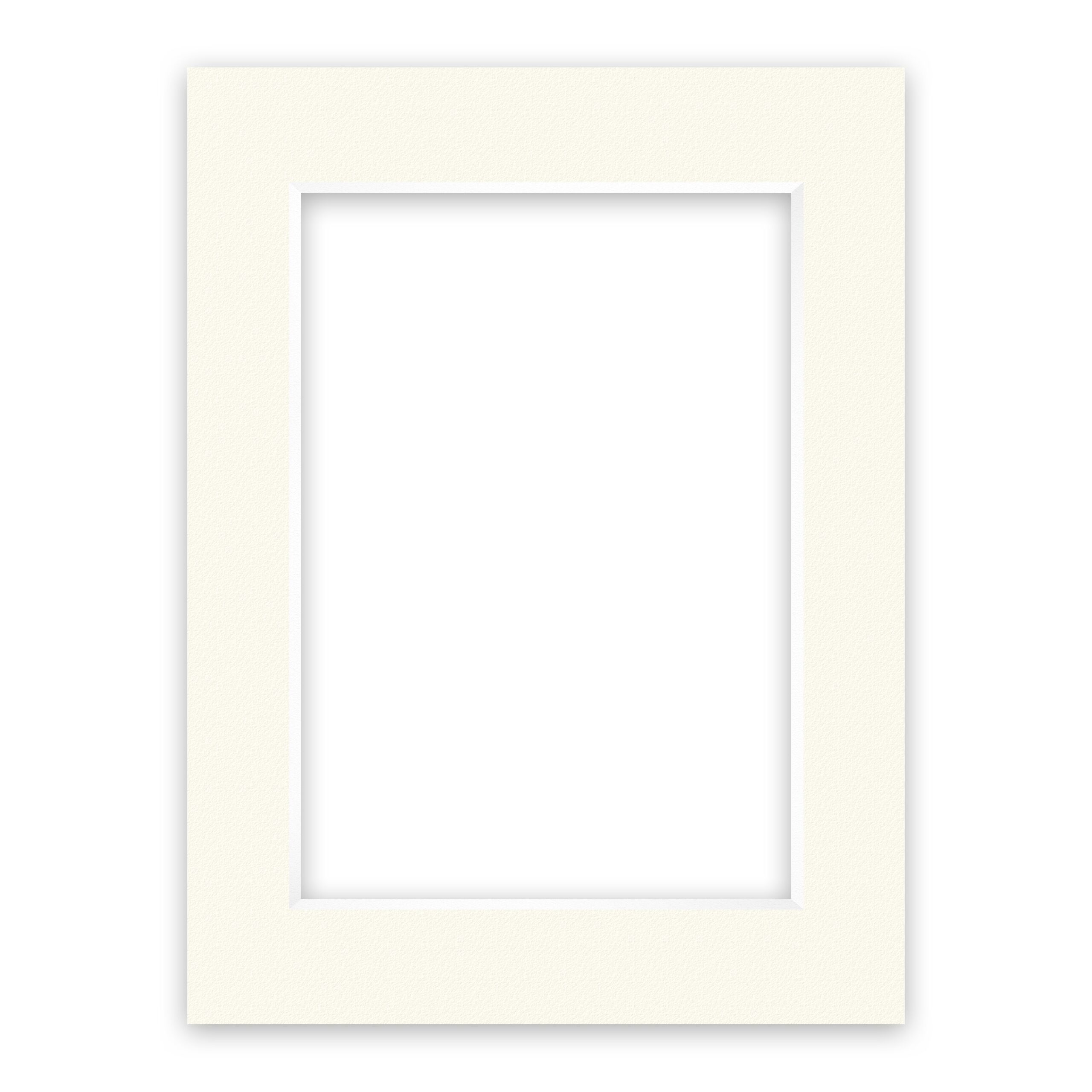 nielsen Conservation Passepartout 1,5 mm, Außenformat 30x40 cm für Bilder DIN A4, Elfenbein cremeweiß glatt