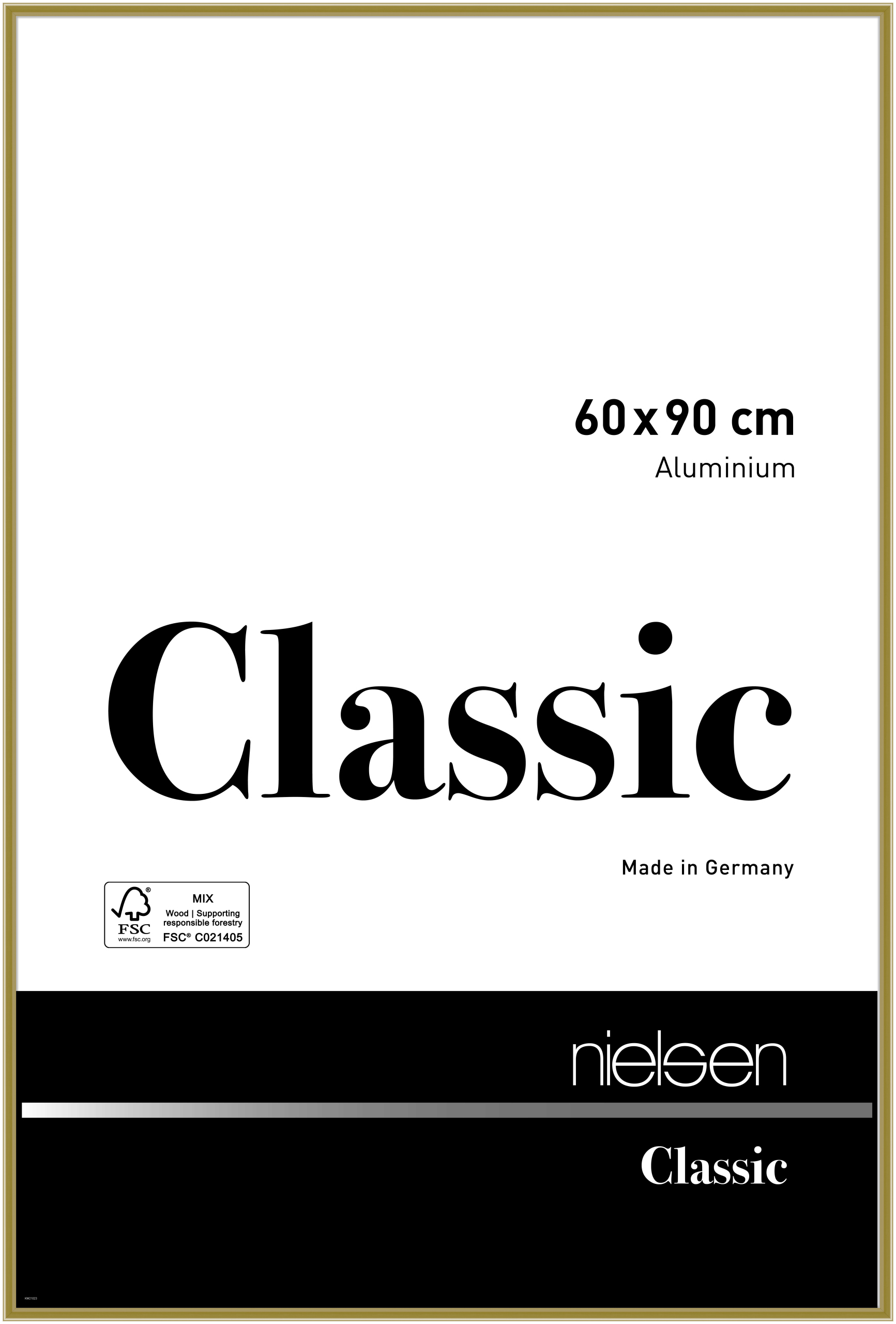 nielsen Aluminium Bilderrahmen Classic, 60x90 cm, Gold