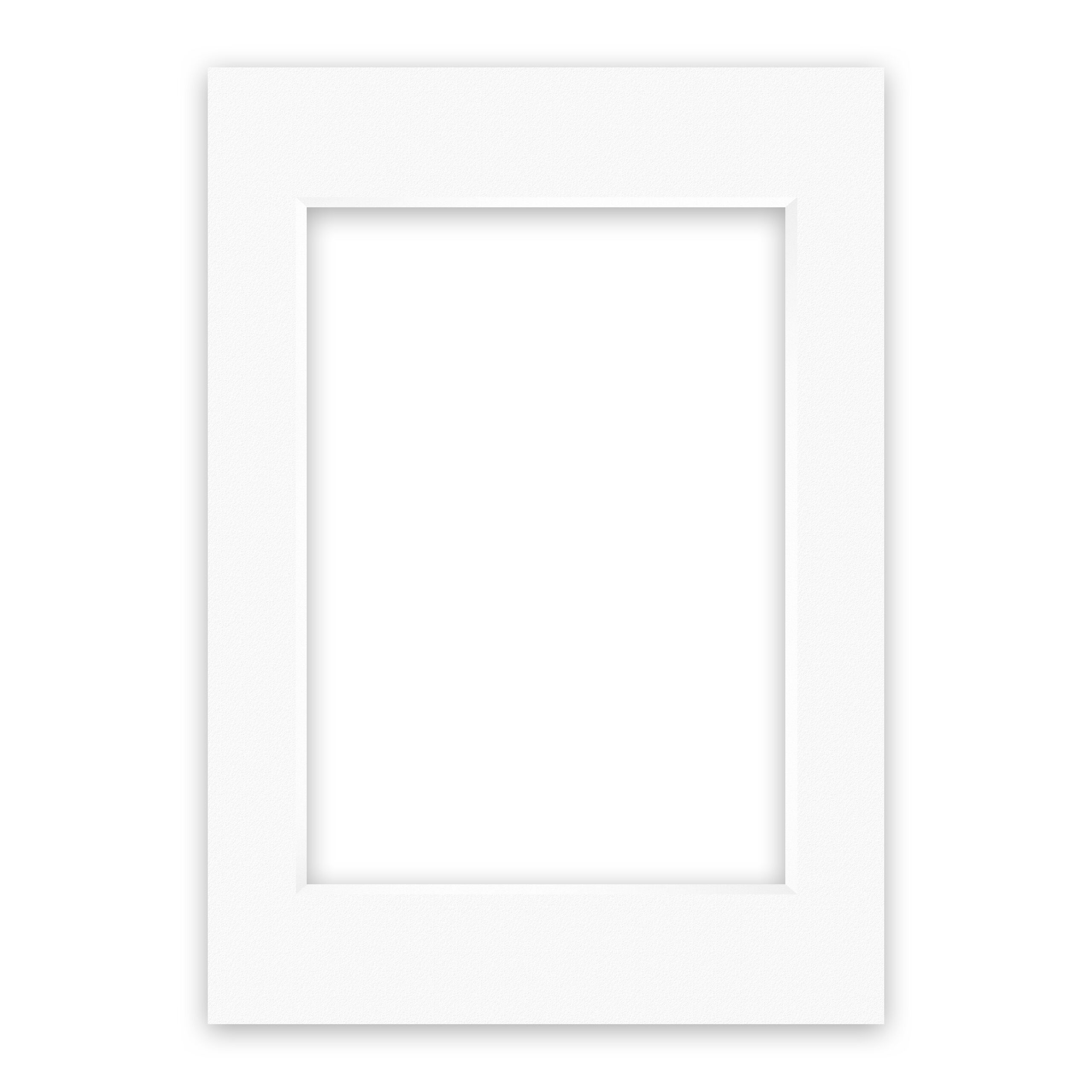 nielsen Conservation Passepartout 2,2 mm, Außenformat 42x59,4 cm (DIN A2) für Bilder DIN A3, Reinweiß glatt