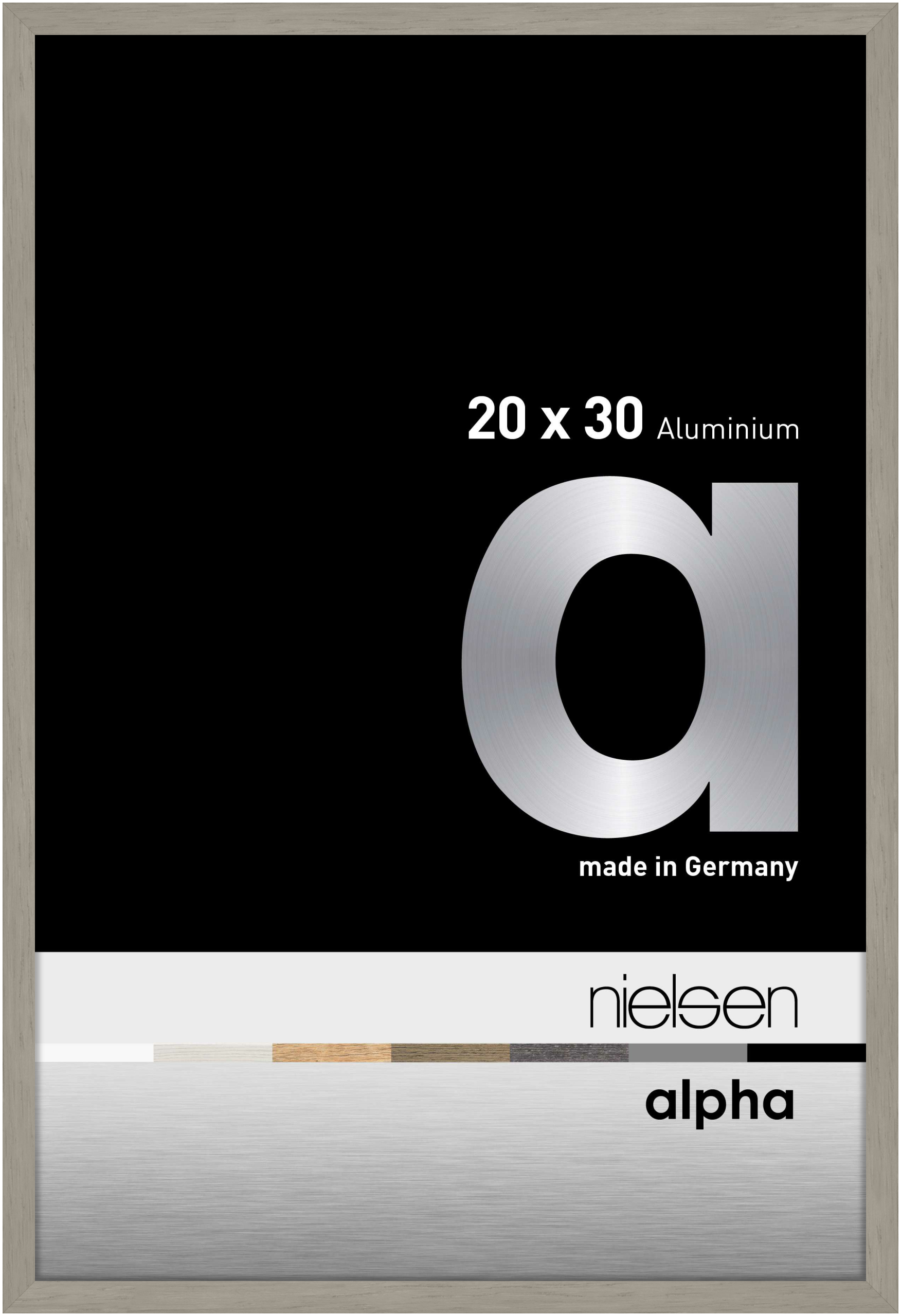 nielsen Aluminium Bilderrahmen Alpha, 20x30 cm, hellgrau
