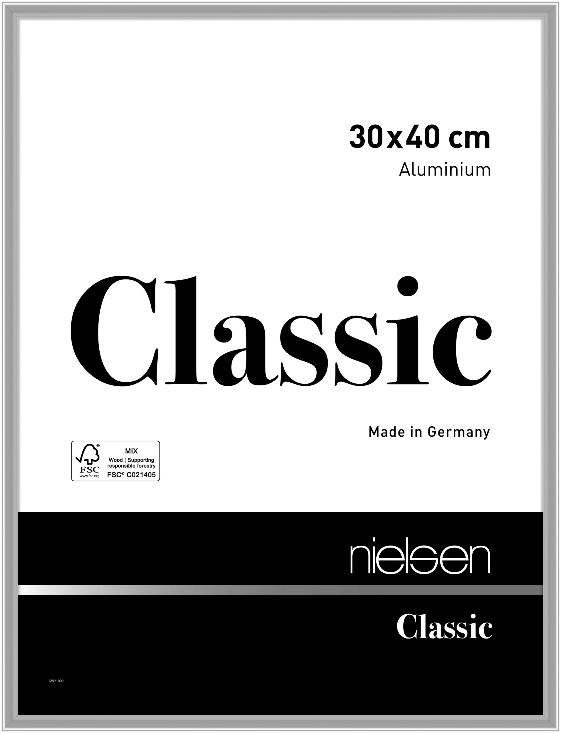 nielsen Aluminium Bilderrahmen Classic, 30x40 cm, Silber