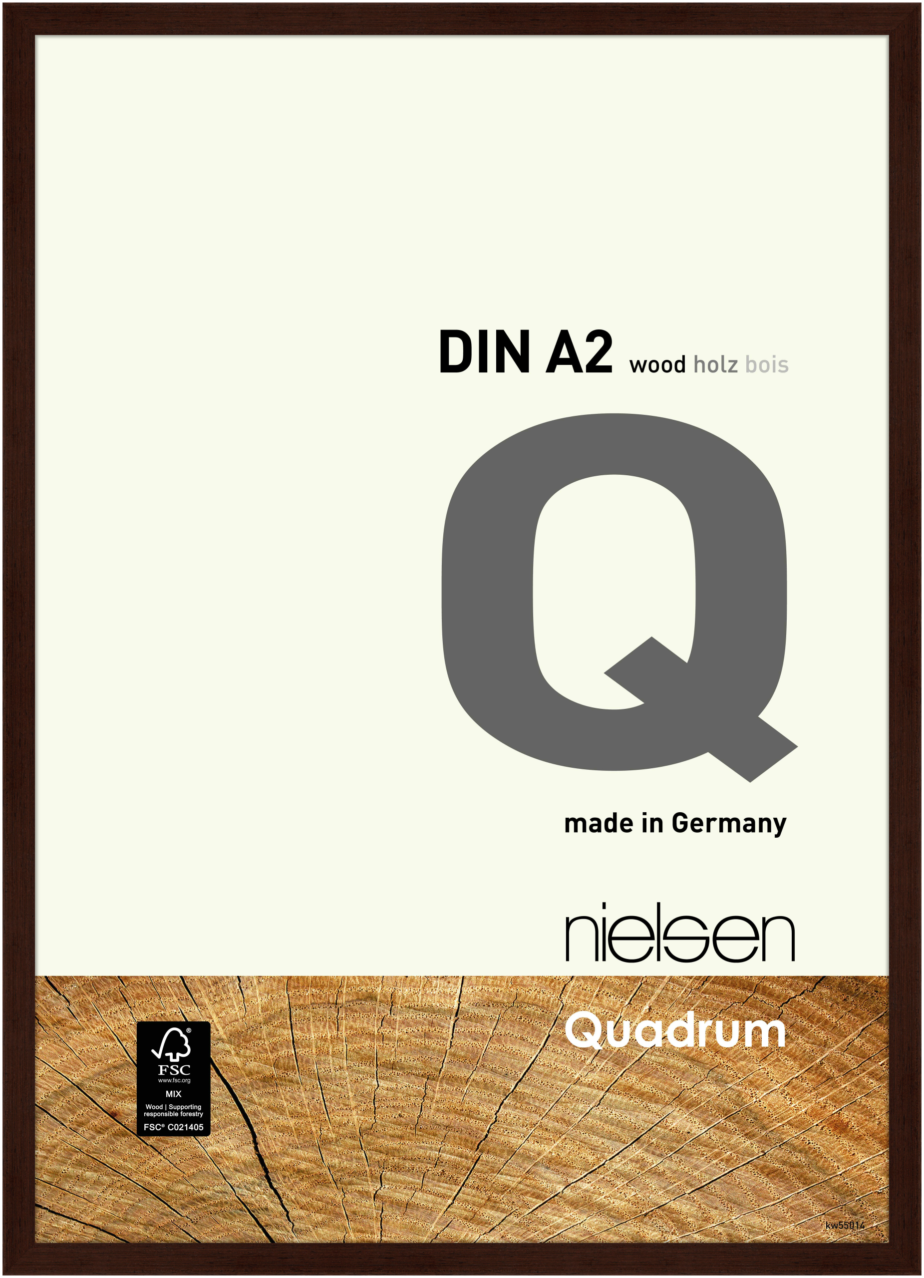 nielsen Holz Bilderrahmen Quadrum, 42x59,4 cm (A2), Wengé