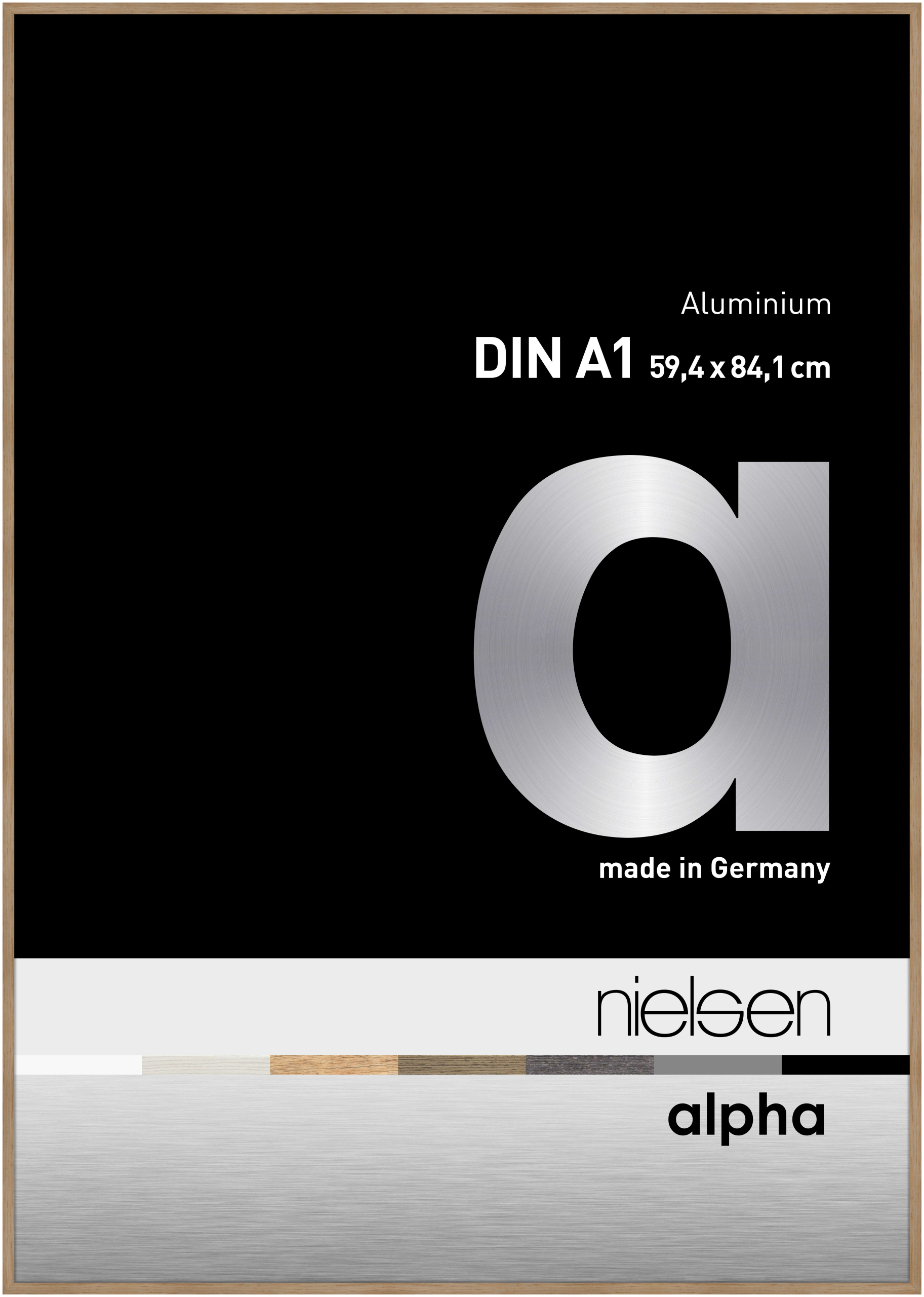 nielsen Aluminium Bilderrahmen Alpha, 59,4x84,1 cm (A1), Eiche