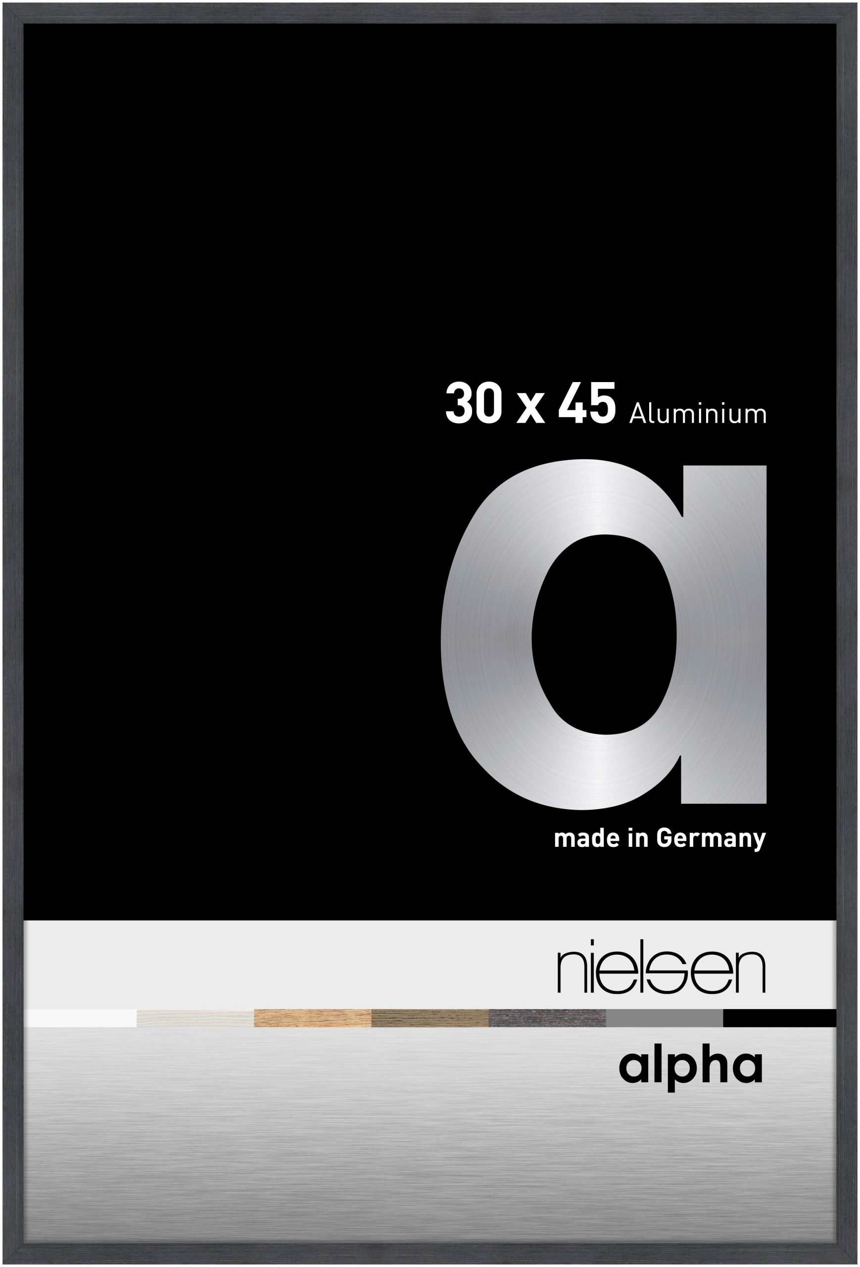 nielsen Aluminium Bilderrahmen Alpha, 30x45 cm, Grau