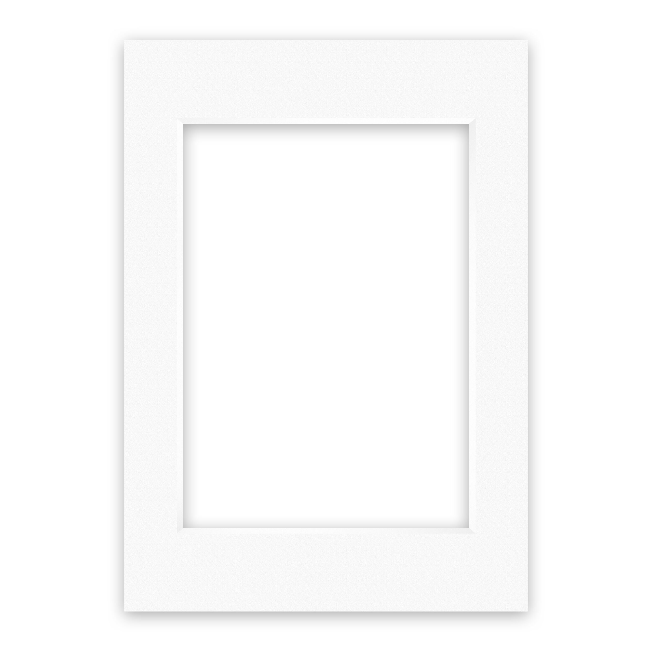 nielsen Conservation Passepartout 2,2 mm, Außenformat 59,4x84,1 cm (DIN A1) für Bilder DIN A2, Reinweiß glatt