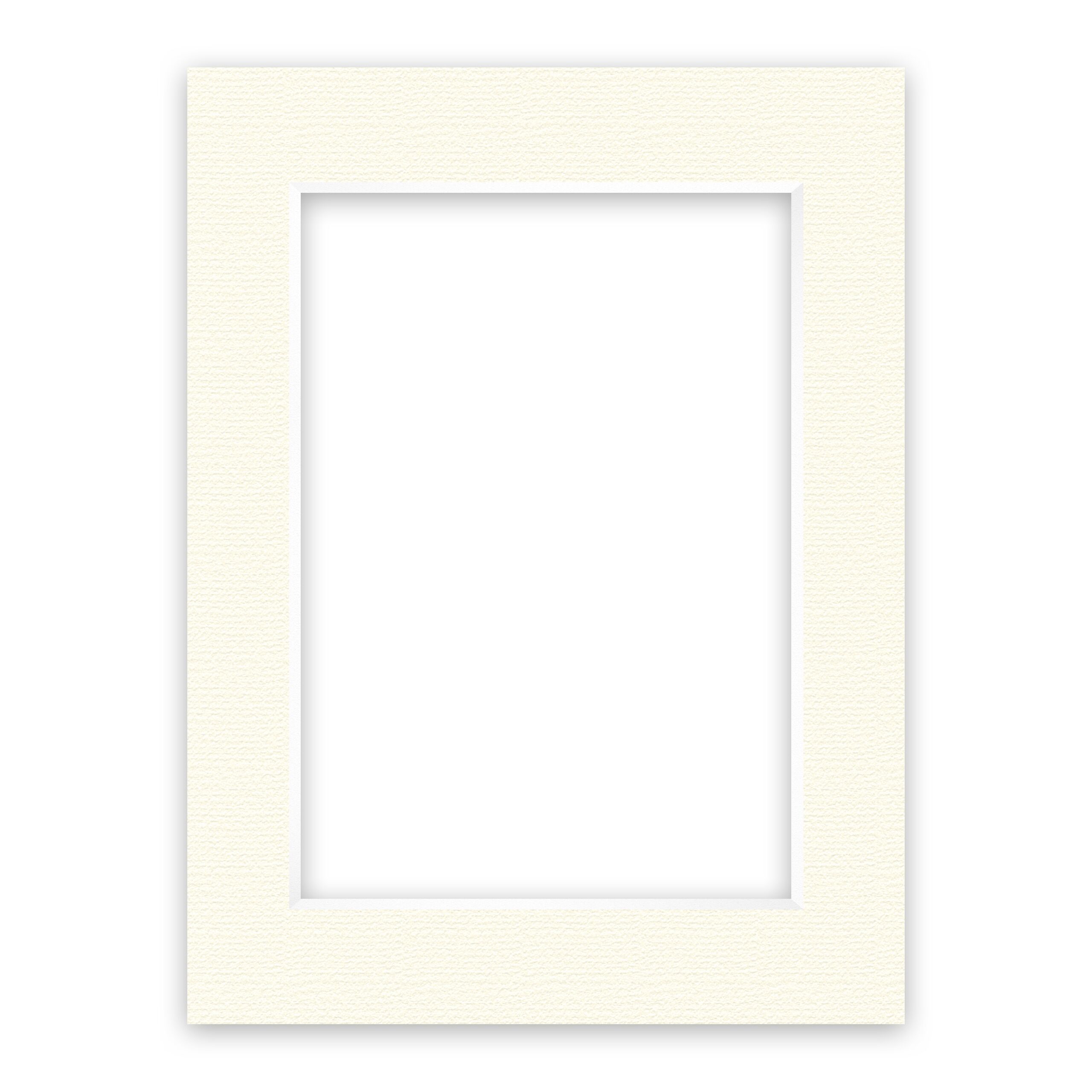 nielsen Conservation Passepartout 1,5 mm, Außenformat 30x40 cm für Bilder DIN A4, Cremeweiß mit Struktur