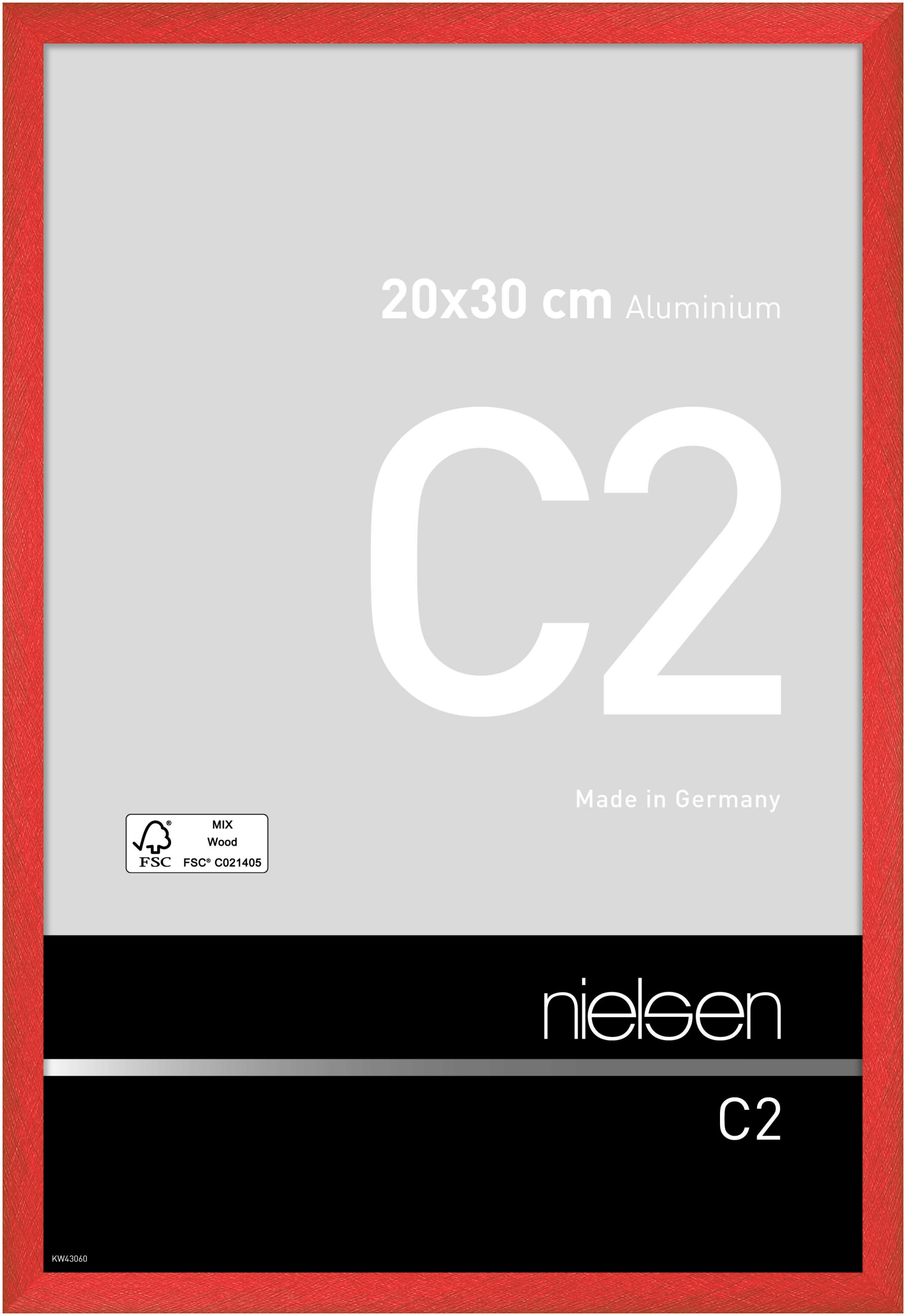 nielsen Aluminium Bilderrahmen C2, 20x30 cm, Tornado Rot