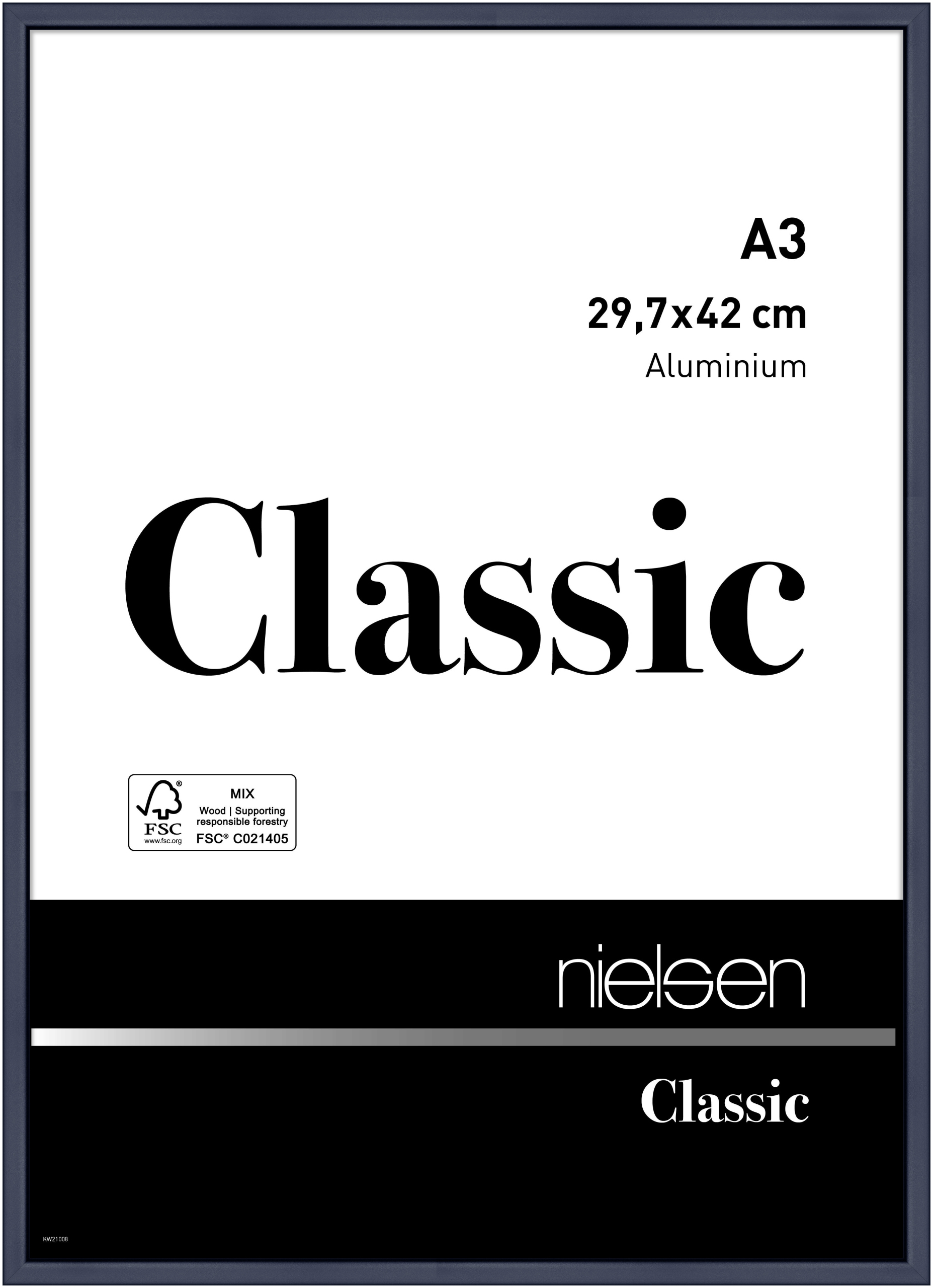 nielsen Aluminium Bilderrahmen Classic, 29,7x42 cm (A3), Blu